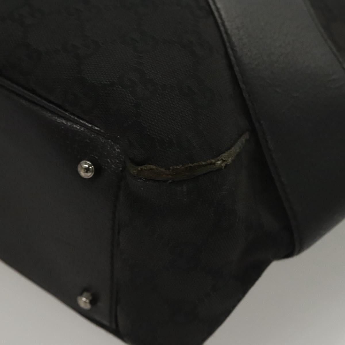 Gucci GUCCI GG Canvas Tote Bag Black Silver Size ONE SIZE - 11 Thumbnail