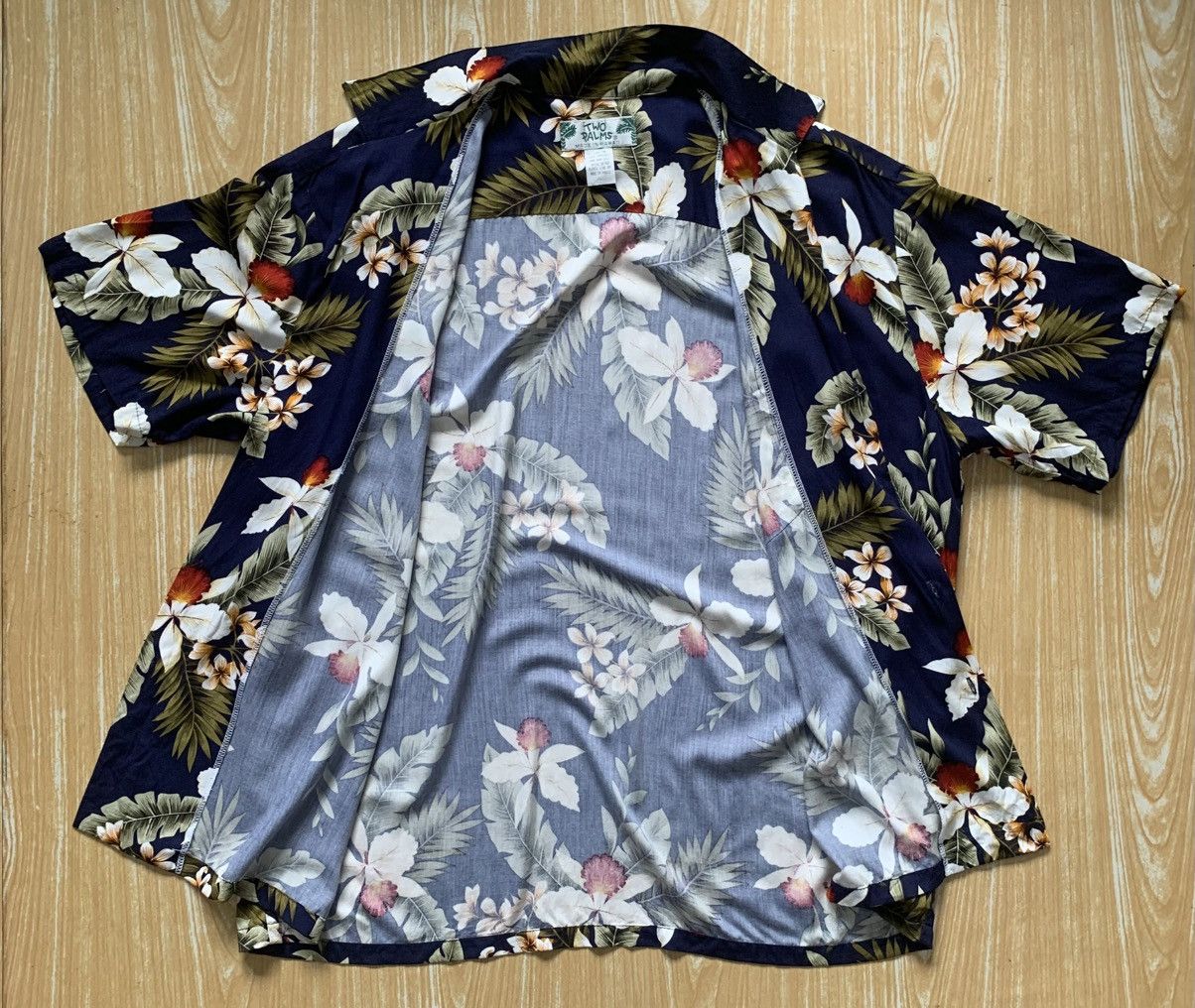 Vintage Vintage 80s 100% Rayon Shirt Two Palm Hawaii Size US XL / EU 56 / 4 - 15 Thumbnail