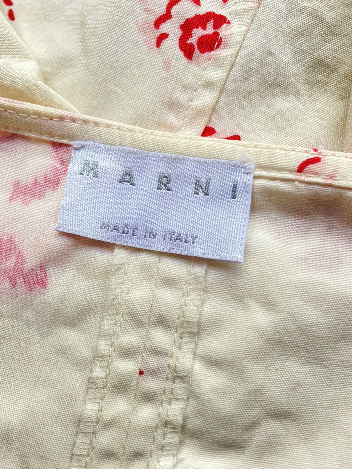 Marni MARNI Red Floral Print Skirt. Size 28" / US 6 / IT 42 - 7 Thumbnail