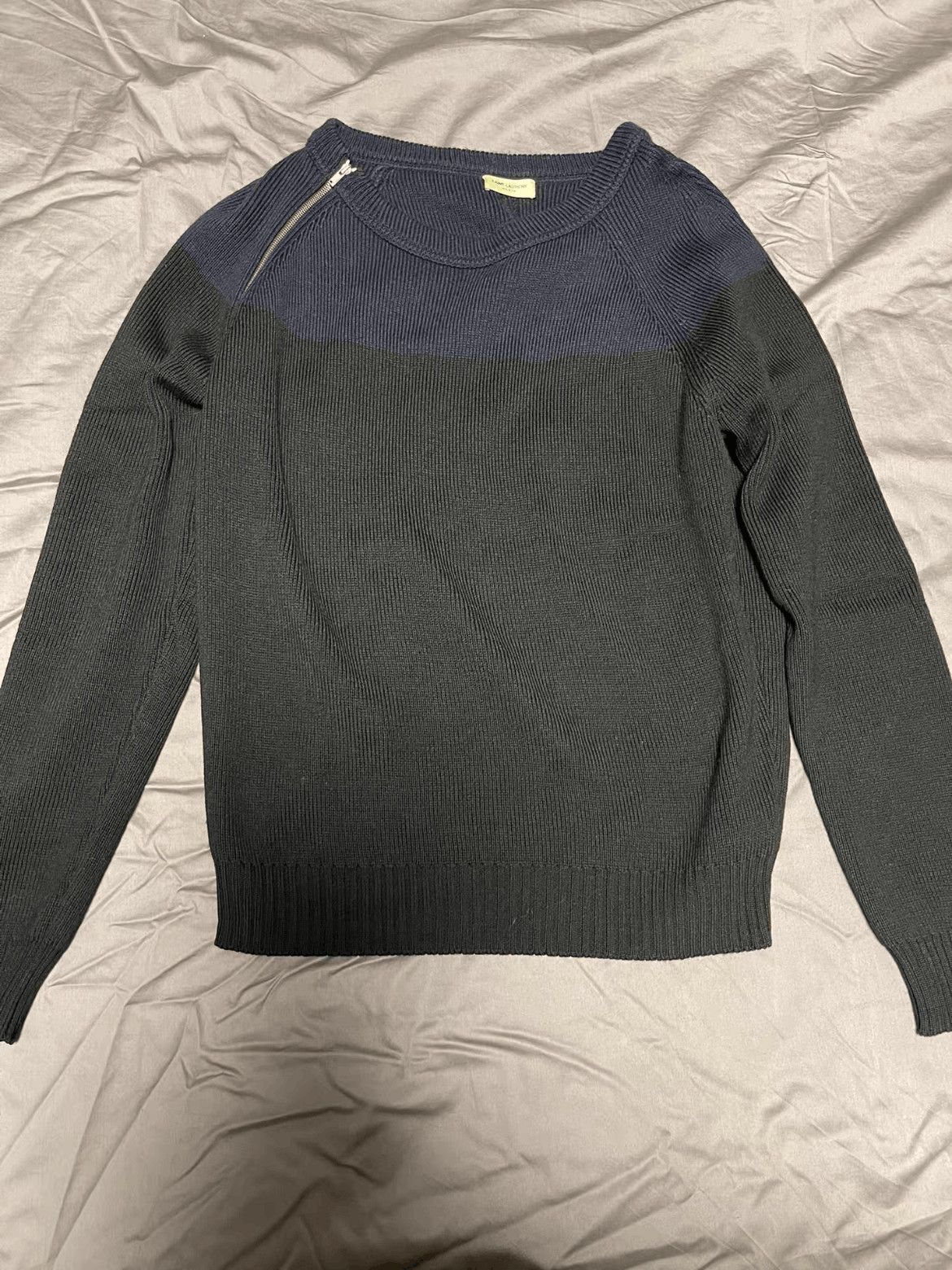 Saint Laurent Paris Saint Laurent Paris 16SS Joint Color Side Zipper Knitwear Size US M / EU 48-50 / 2 - 1 Thumbnail