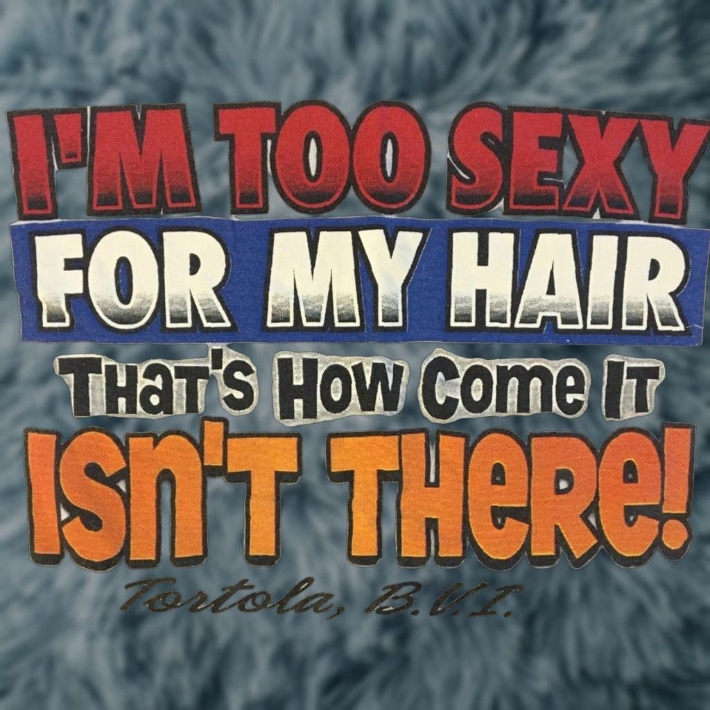 Vintage VINTAGE 90s Im Too Sexy For My Hair Faded Shirt S Funny Saying Bald Joke Beer Grunge T-Shirt Mens White Saiy? Size US S / EU 44-46 / 1 - 1 Thumbnail