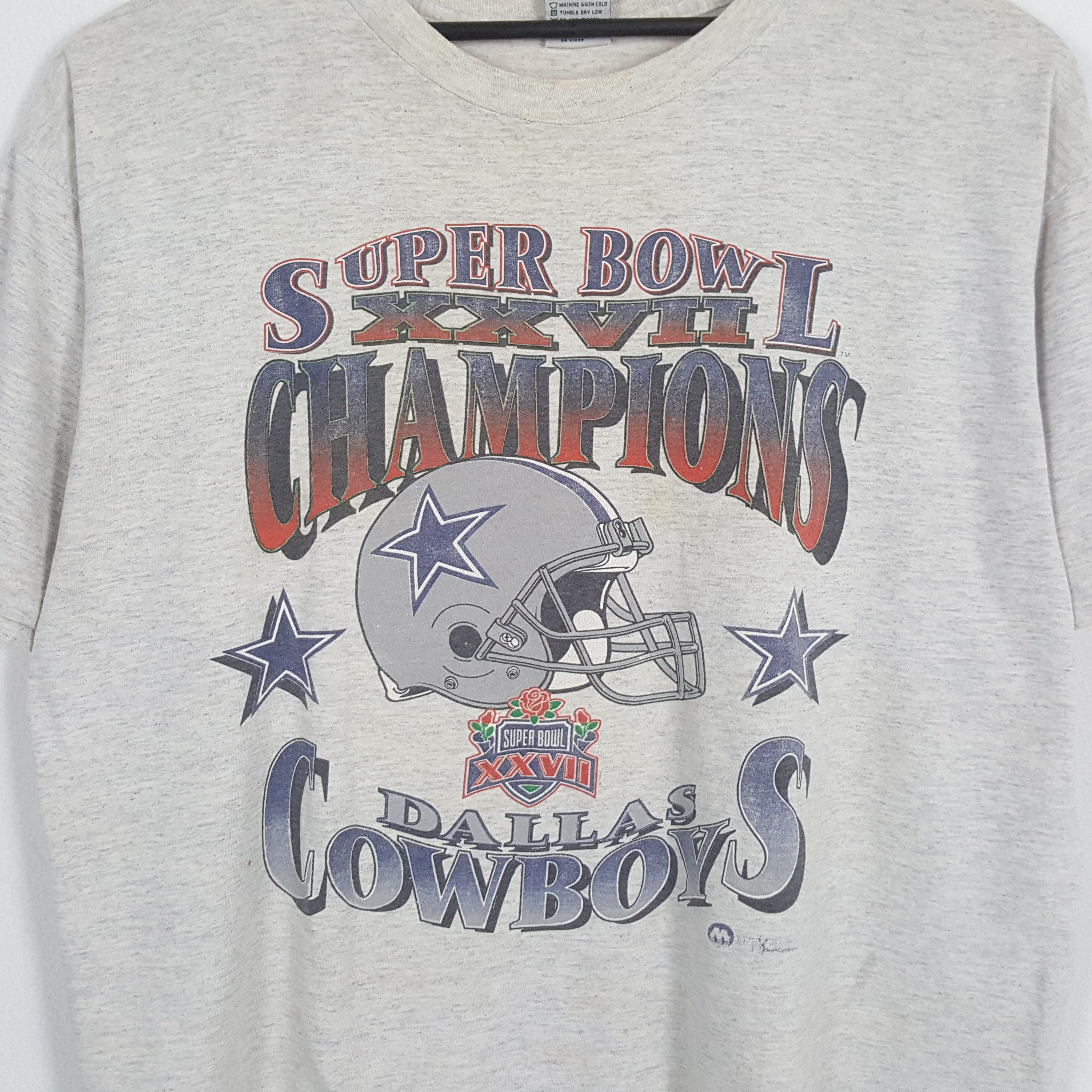NFL × Vintage DALLAS COWBOYS NFL Super Bowl Champion Vintage Tshirt Size US XXL / EU 58 / 5 - 2 Thumbnail