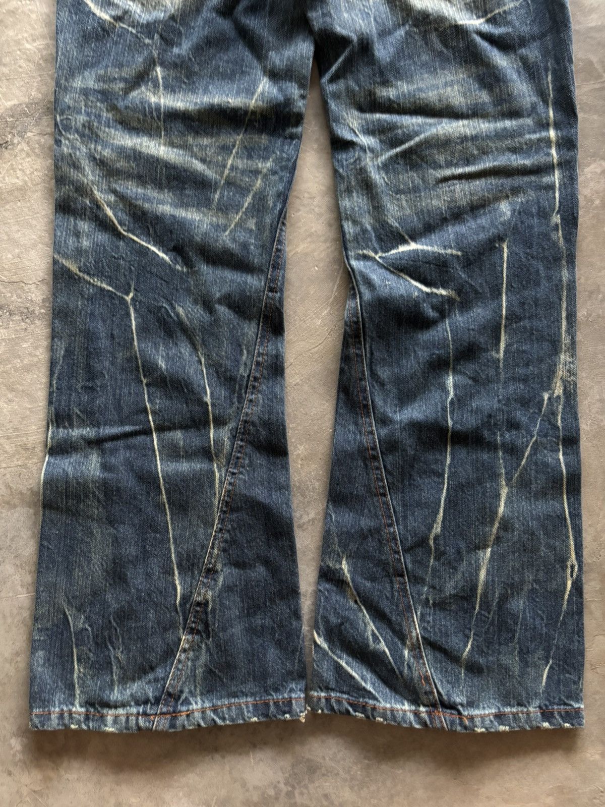 Tornado Mart NYLAUS flare distressed rusty mud wash mudmax style japanese Size US 31 - 17 Thumbnail