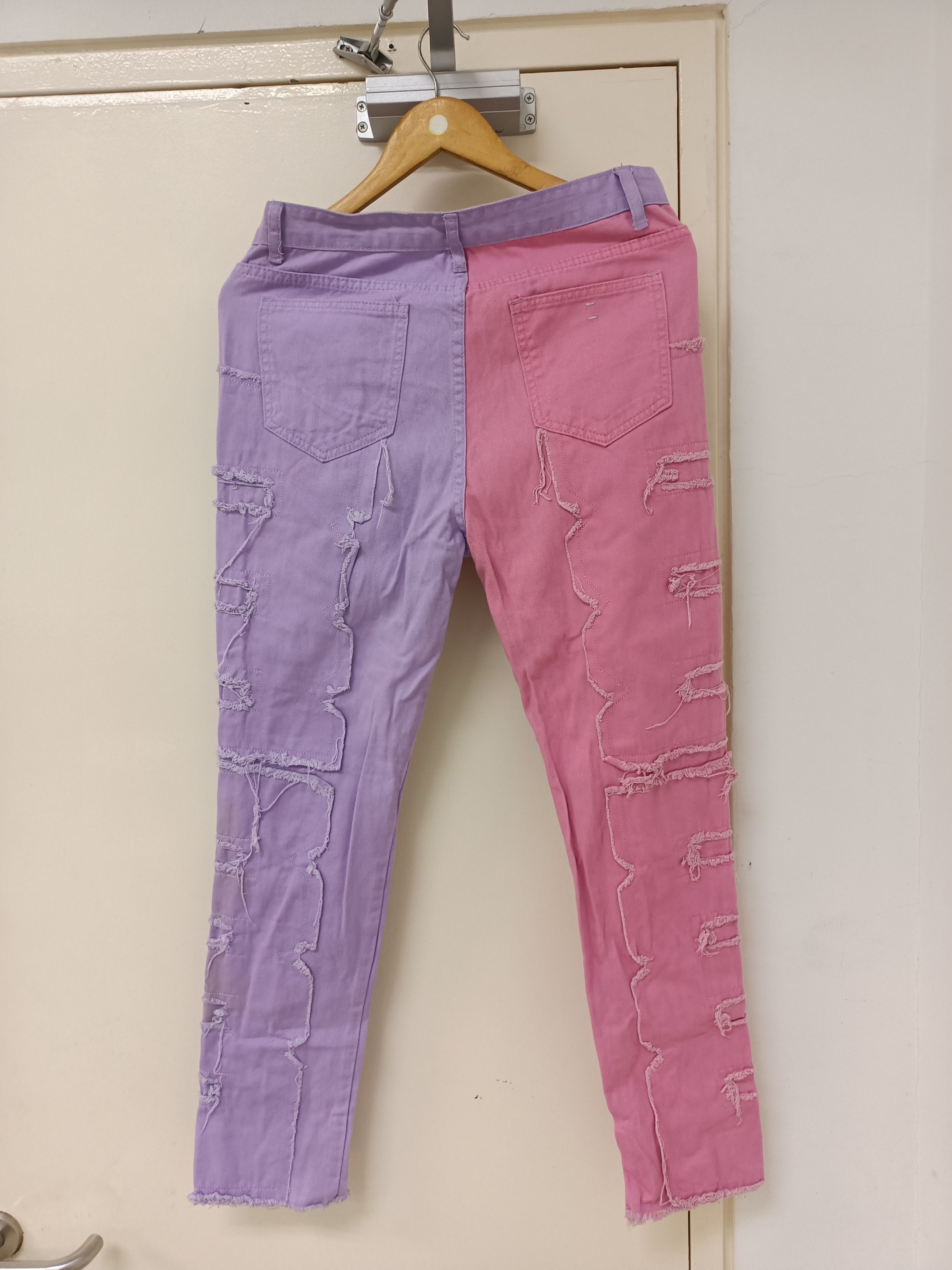 Japanese Brand Two-Tone Distressed Jeans Size US 30 / EU 46 - 4 Thumbnail