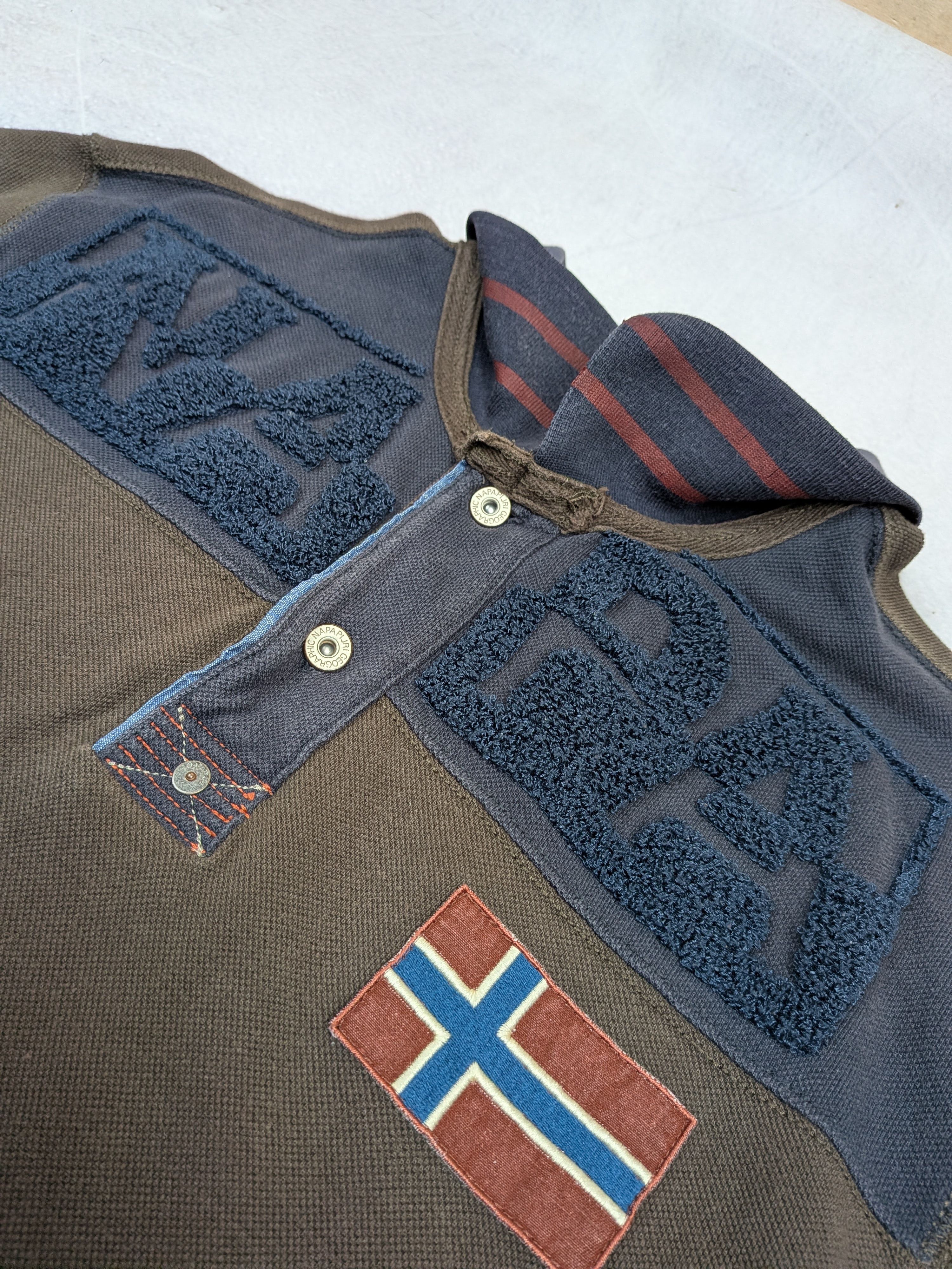 Napapijri Napapijri Vintage Heavy Cotton Rugby Shirt Jumper Size L/XL Size US XL / EU 56 / 4 - 3 Thumbnail