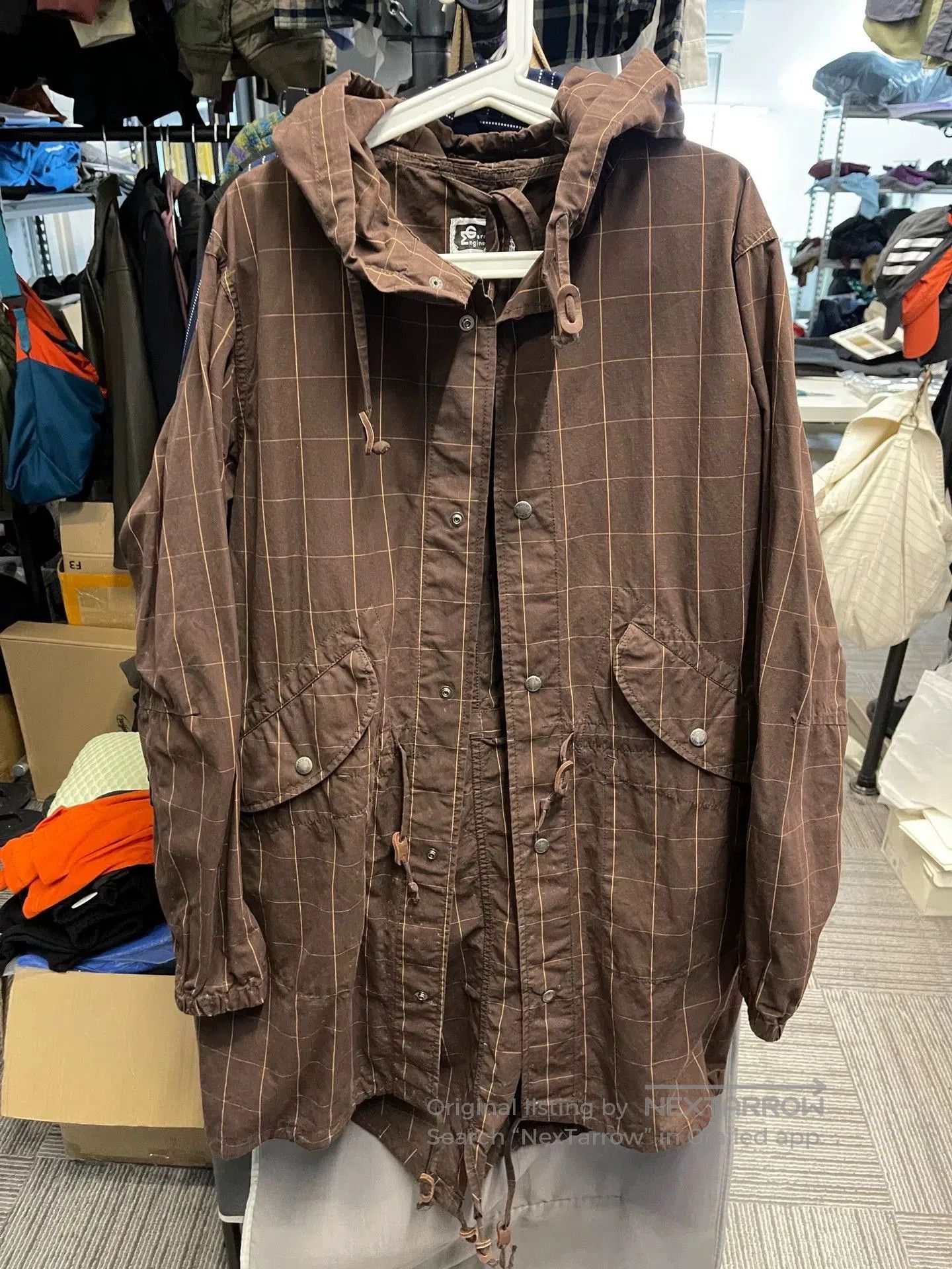Engineered Garments Engineered Garments Hooded Check Trench Coat. Size US M / EU 48-50 / 2 - 1 Thumbnail