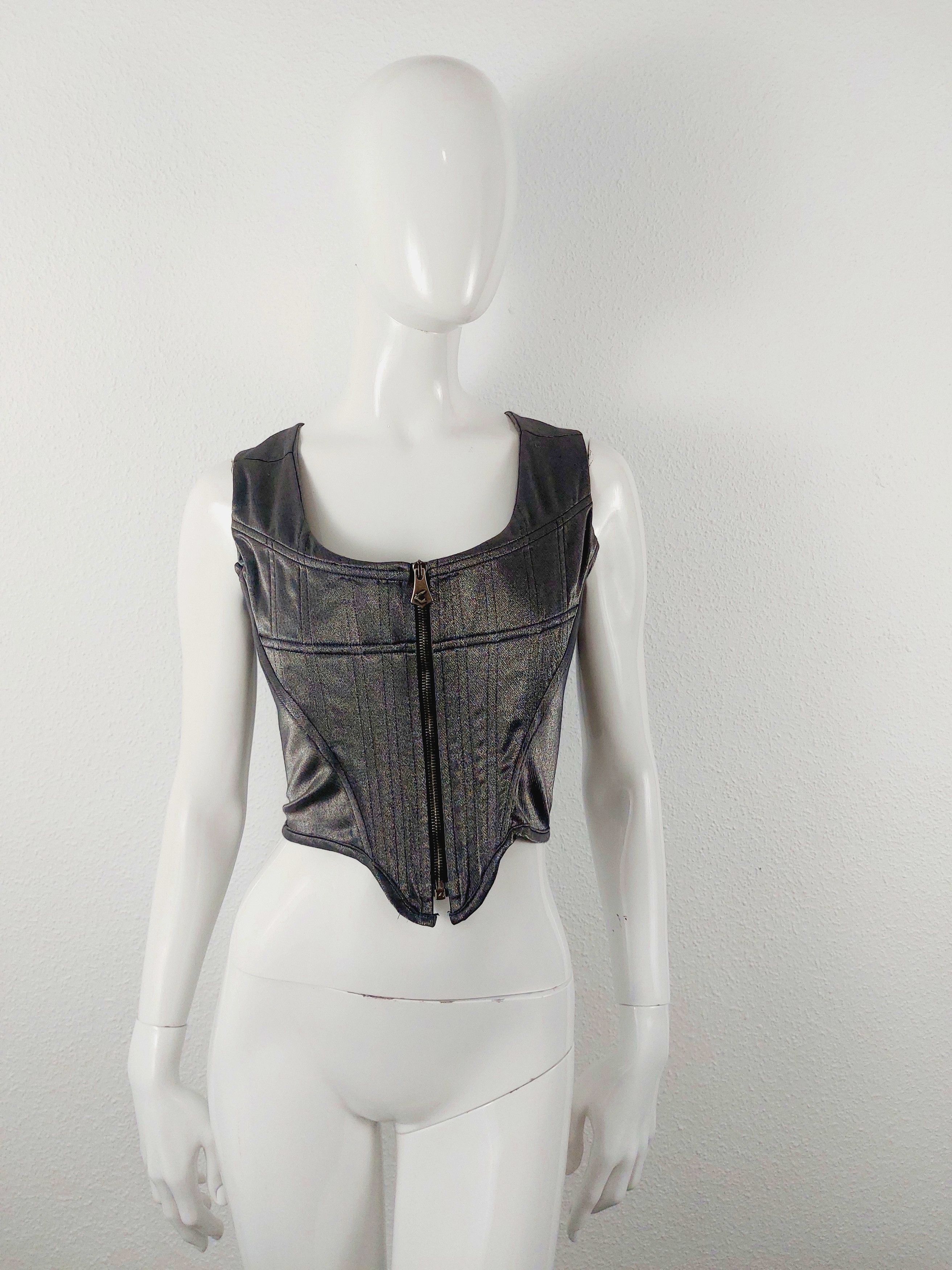 Vivienne Westwood Vivienne Westwood Runway 1998 Silver Anglomania Corset Size S / US 4 / IT 40 - 2 Thumbnail