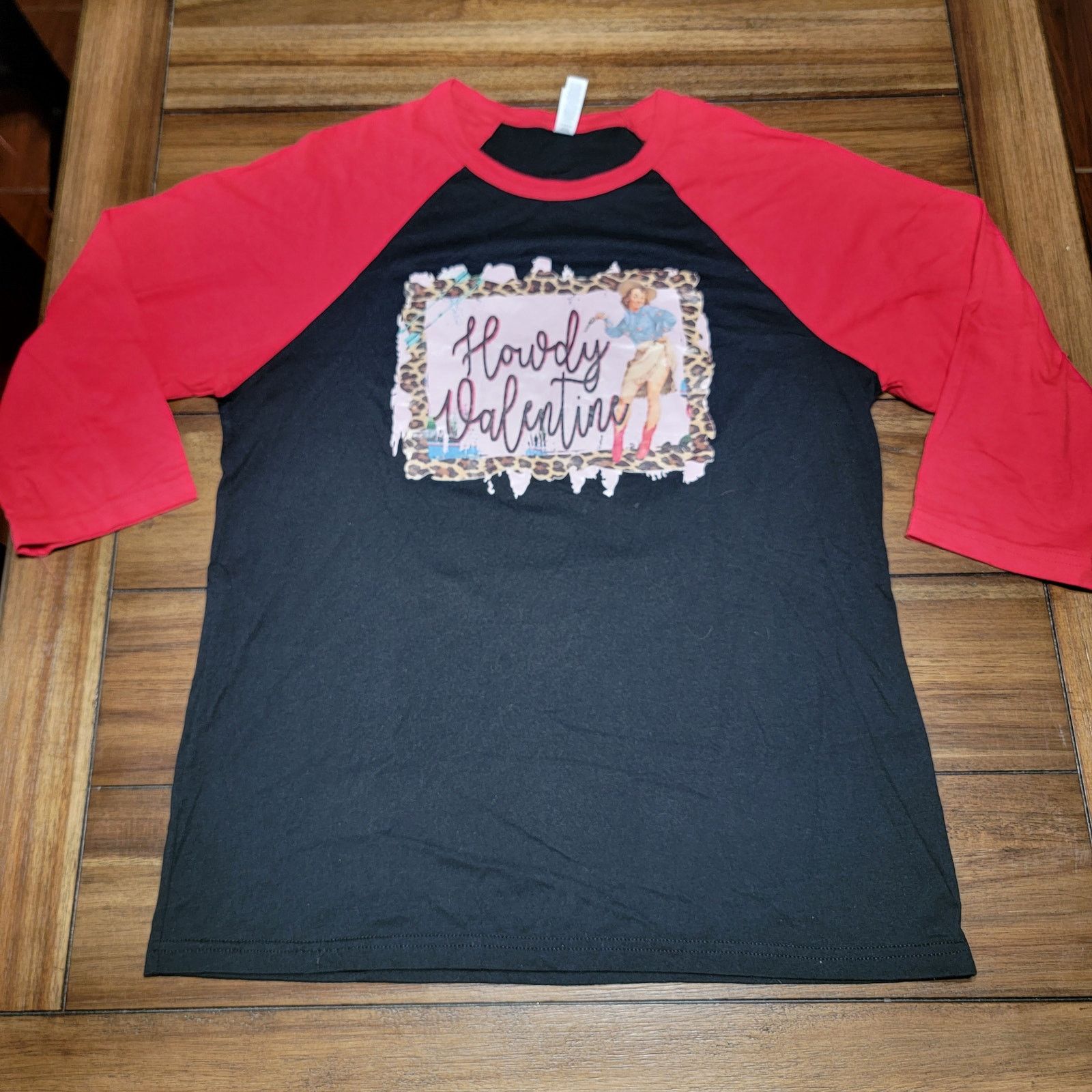 Other Bella Canvas LS Baseball Style Tee "Howdy Valentine" - Large Size L / US 10 / IT 46 - 1 Thumbnail