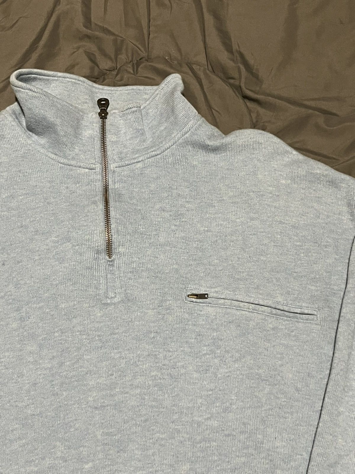 Pendleton Light Blue Pendleton Quarter-Zip Sweater Size US XL / EU 56 / 4 - 2 Thumbnail