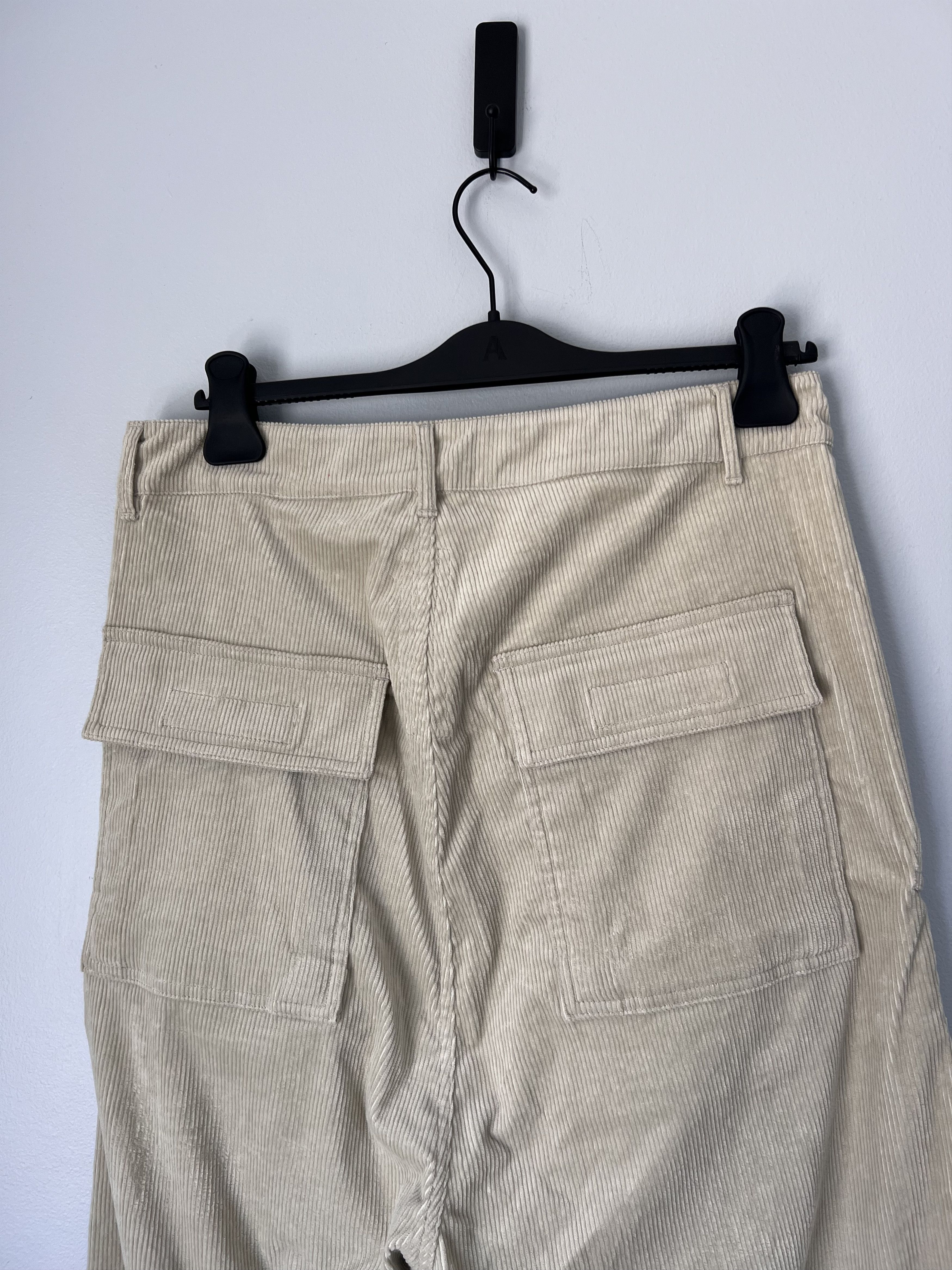 Rick Owens Drkshdw Rick Owens DRKSHDW Corduroy Cargo Trousers in Pearl Size US 32 / EU 48 - 5 Thumbnail