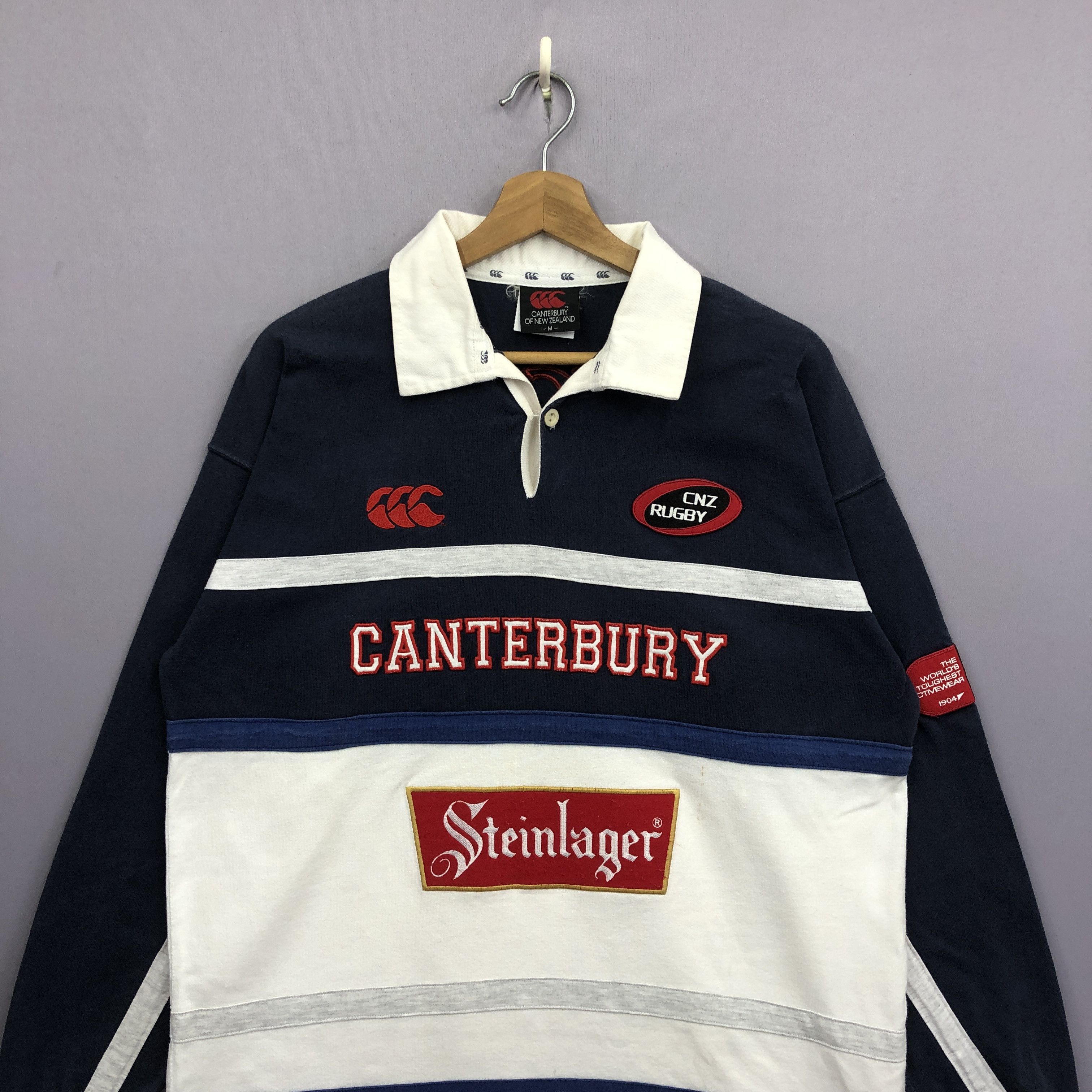 Canterbury of New Zealand × Vintage Vintage Canterbury Steinlager Sweater Rugby Sweatshirt Size US L / EU 52-54 / 3 - 3 Thumbnail