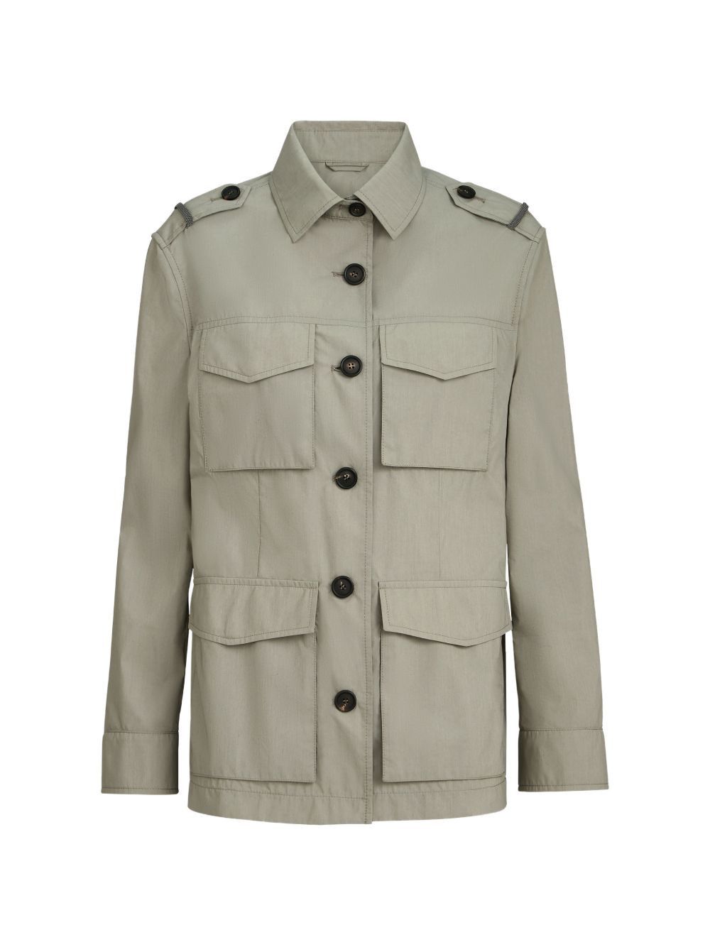 Brunello Cucinelli COTTON BLEND FIELD JACKET Size XS / US 0-2 / IT 36-38 - 1 Thumbnail