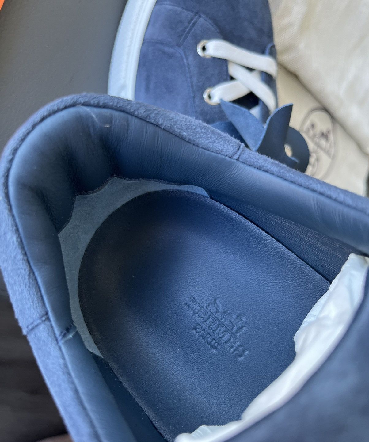 Hermes Hermes Day Sneaker Suede Chevre Velours Blue Celeste Size US 10.5 / EU 43-44 - 8 Thumbnail