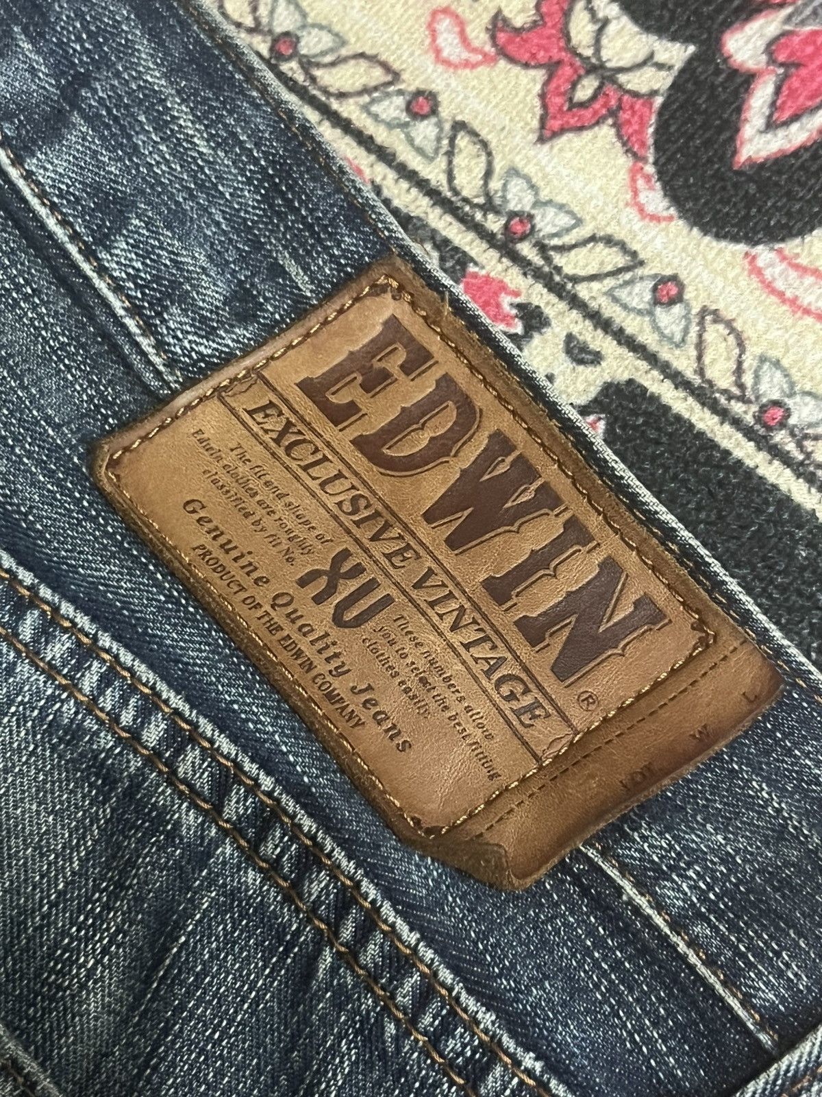 Edwin Vintage Edwin XVS Japan Blue Washed Distressed Jeans Size US 34 / EU 50 - 8 Thumbnail