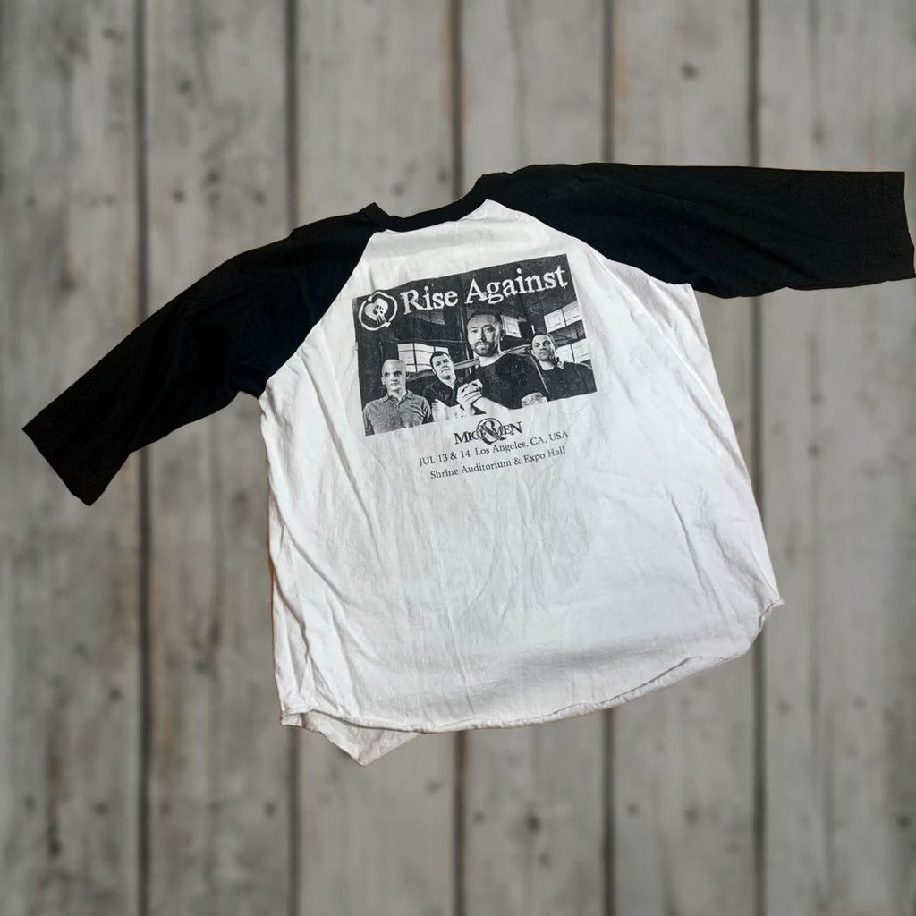 Vintage Rise Against Los Angeles Concert Mens Baseball Shirt XL Extra Large Rare Band Size US XL / EU 56 / 4 - 1 Thumbnail