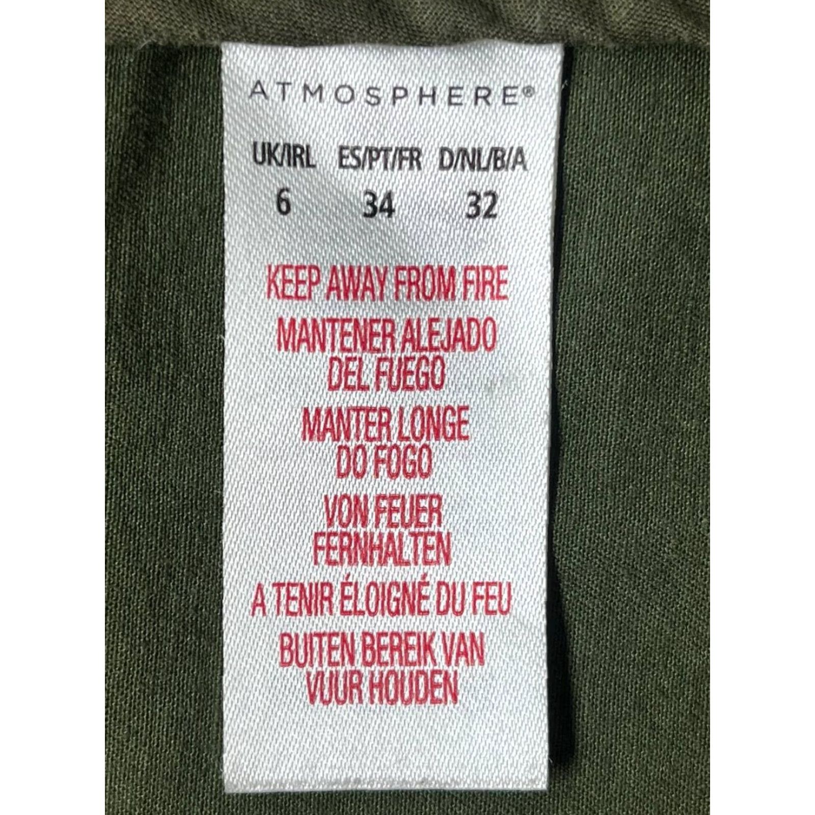 Vintage **Atmosphere Green Military Style Jacket Women Size 8** User: Atmosphere Green Military Style Jacket Women Size 8 Size M / US 6-8 / IT 42-44 - 7 Thumbnail