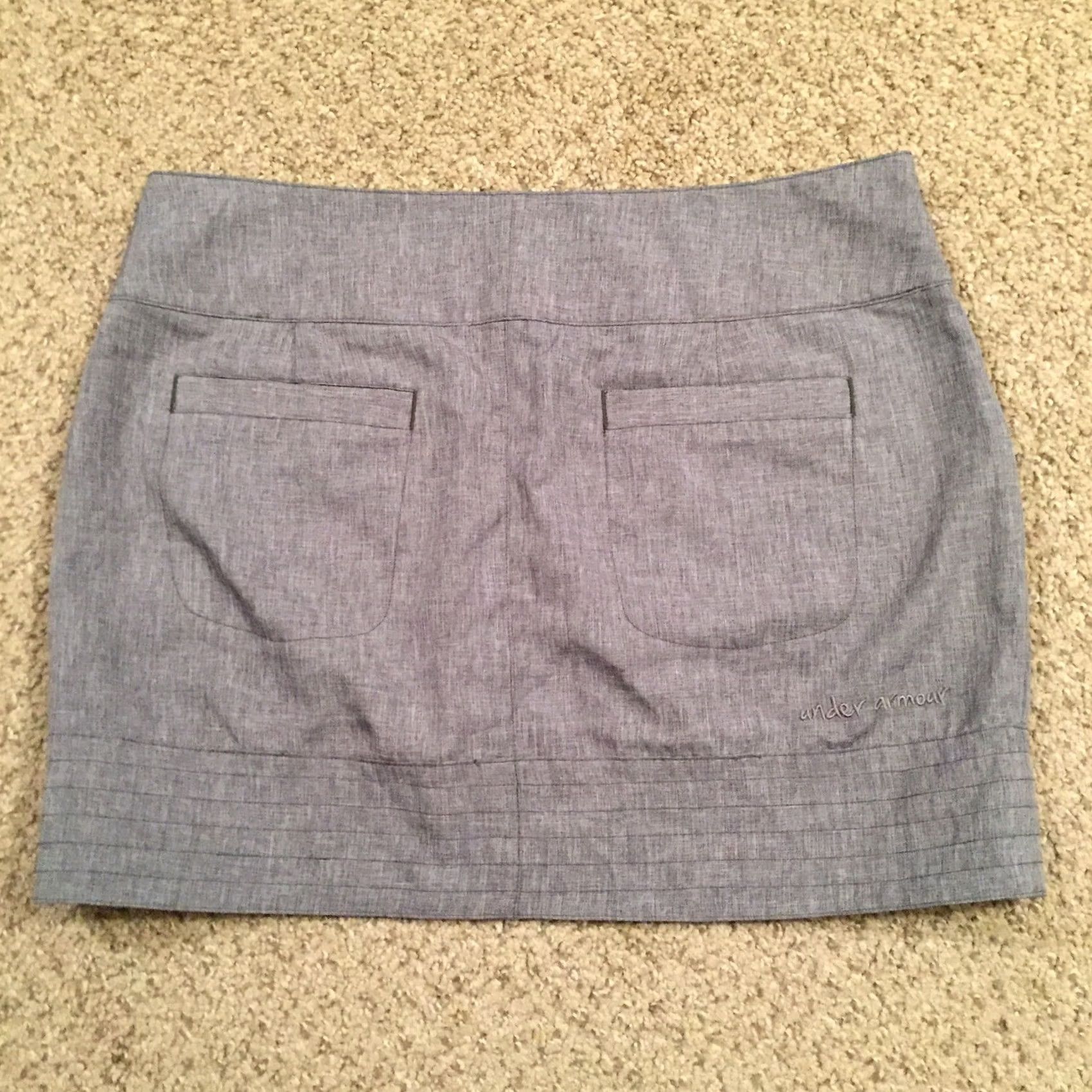Under Armour Under Armour Skirt Women Short Gray Pockets Unlined Zip A-Line Size 8 Regular Size 30" / US 8 / IT 44 - 7 Thumbnail