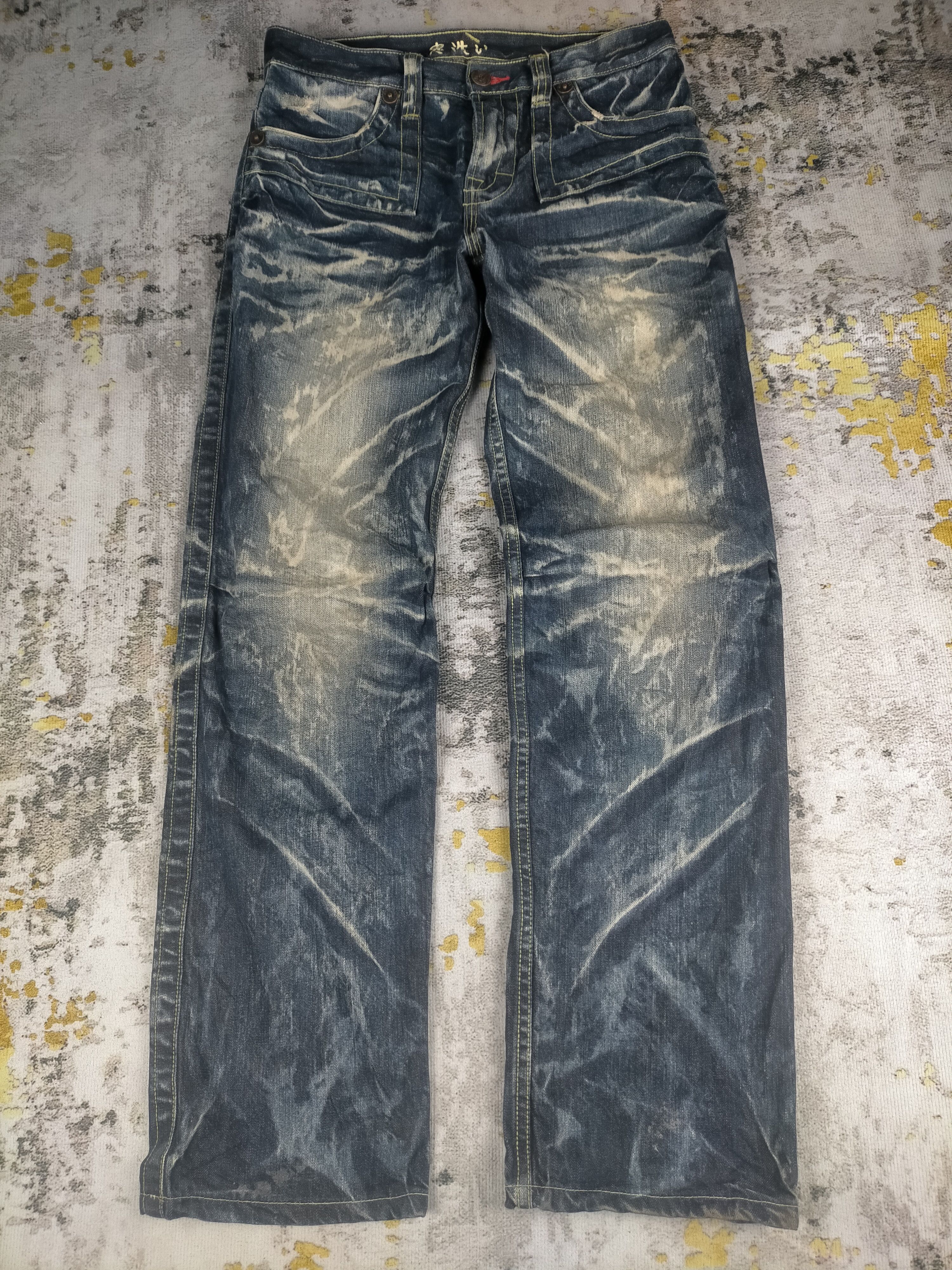 Tornado Mart Vintage Rare Oniarai Crazy Clawmark Washed Jeans Size US 30 / EU 46 - 1 Thumbnail