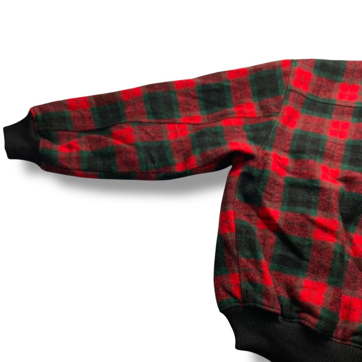 Japanese Brand 🇯🇵 VINTAGE GRIP CHECKERED FULL ZIP WOOL BOMBER JACKET Size US XL / EU 56 / 4 - 13 Thumbnail