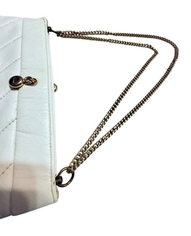 Other VTG Andé Quilted White Leather Shoulder Bag Gold Chain Strap Size ONE SIZE - 3 Thumbnail