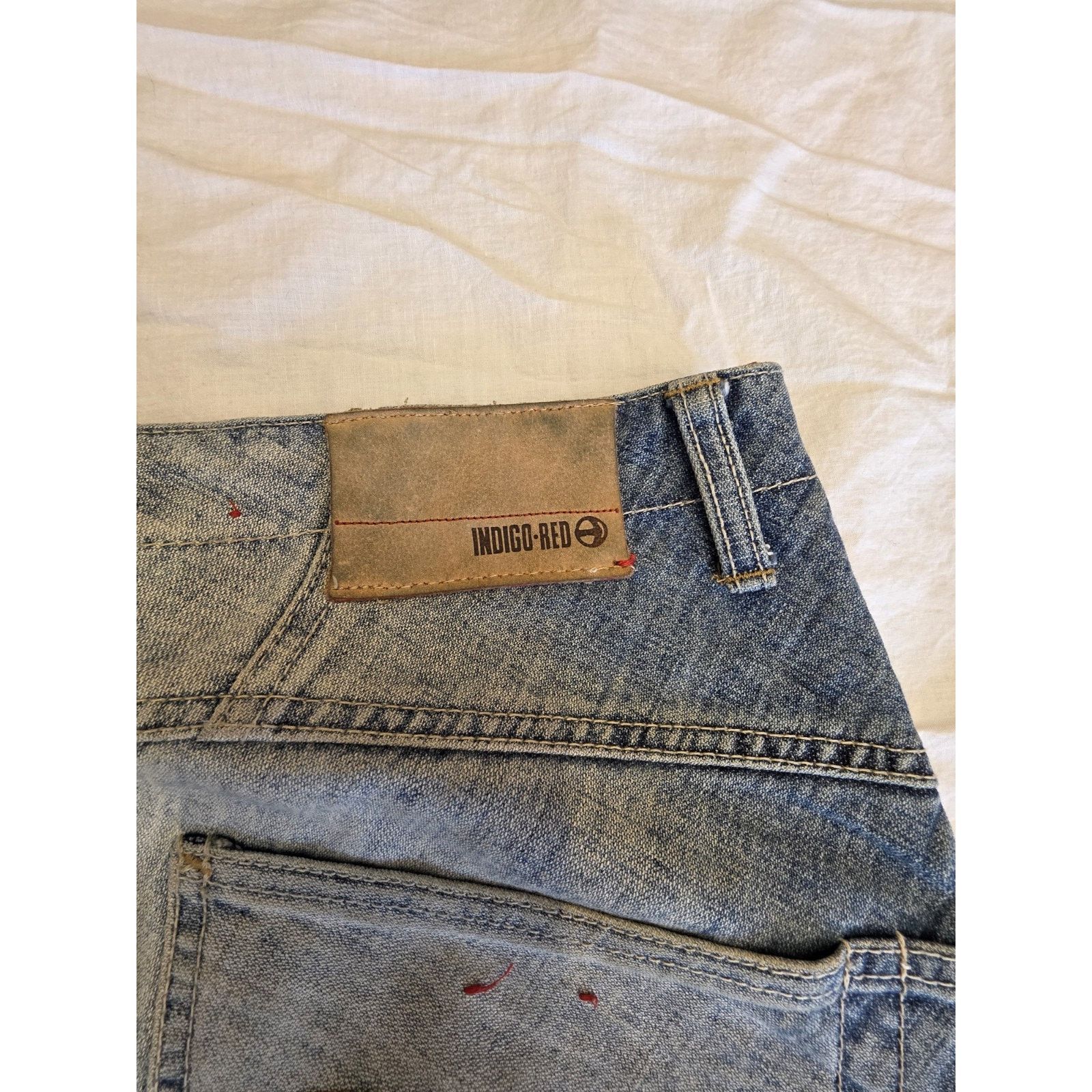 Other Indigo Red Men's Size 34 X 30 Lux Industrial Denim Vintage Size US 34 / EU 50 - 11 Thumbnail