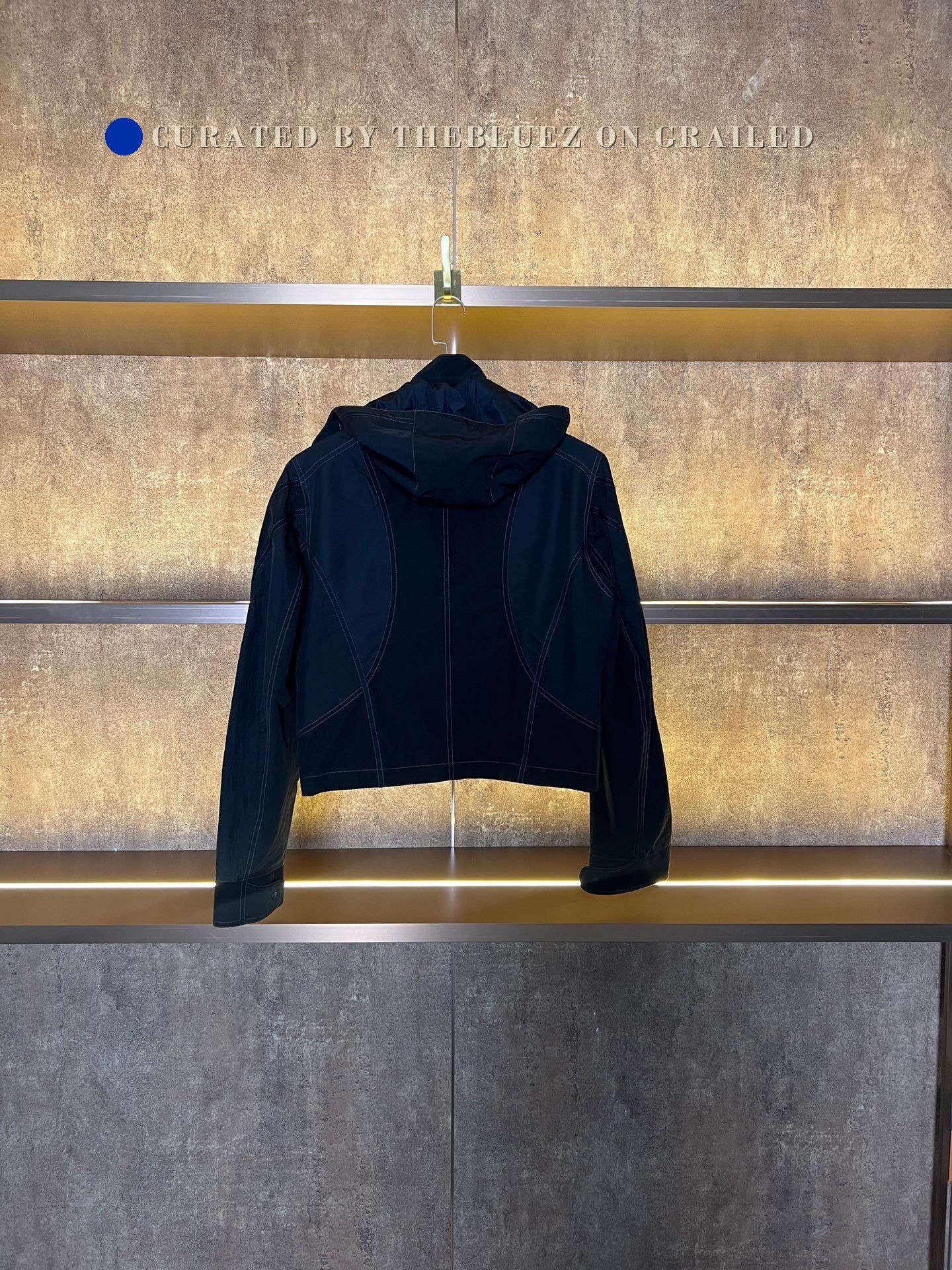 Hyein Seo Black Cropped Hooded Windbreaker, Women's — image 2 of 5