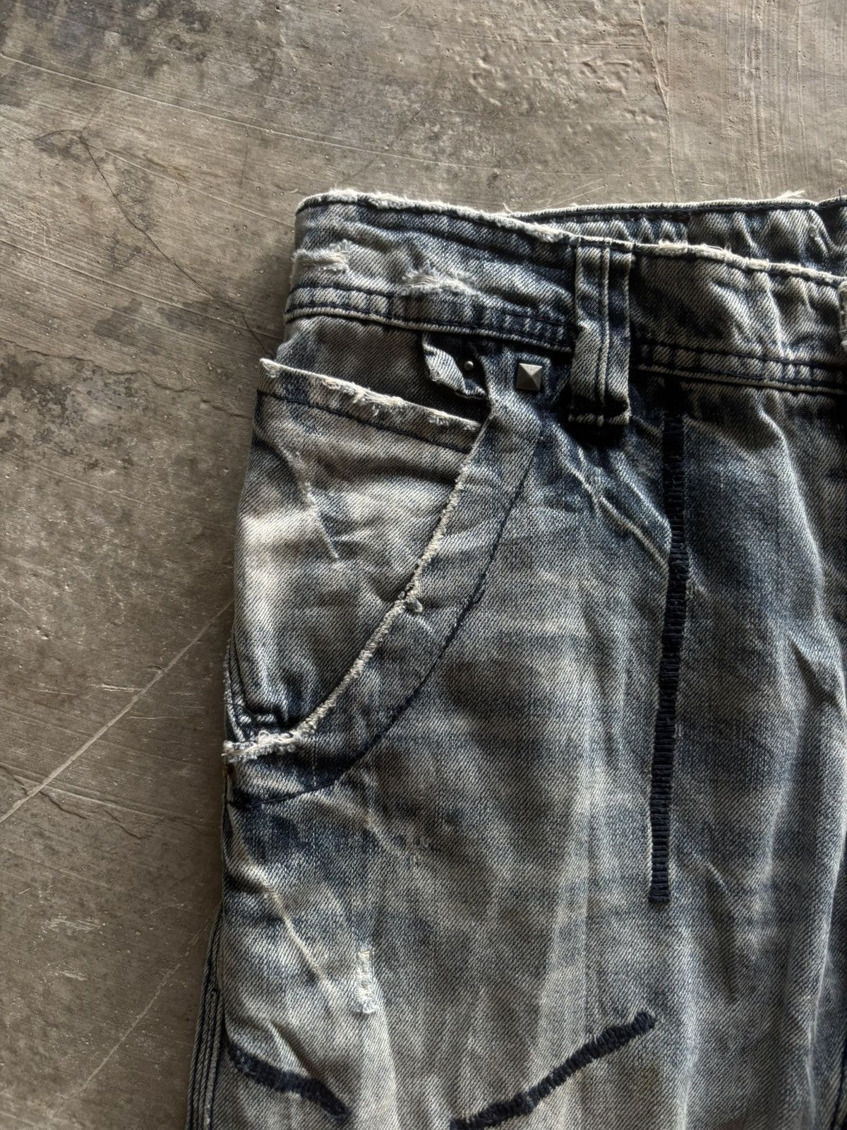If Six Was Nine ARMY OF NO distressed japanese denim grunge punk stone wash Size US 32 / EU 48 - 8 Thumbnail