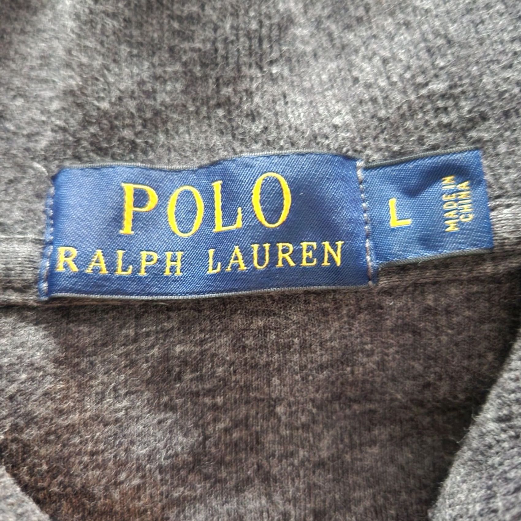 Polo Ralph Lauren Polo Ralph Lauren 1/4 Zip Sweater Mens Large Gray Cotton Long Sleeve Pullover Mock Neck Knit Size US L / EU 52-54 / 3 - 8 Thumbnail