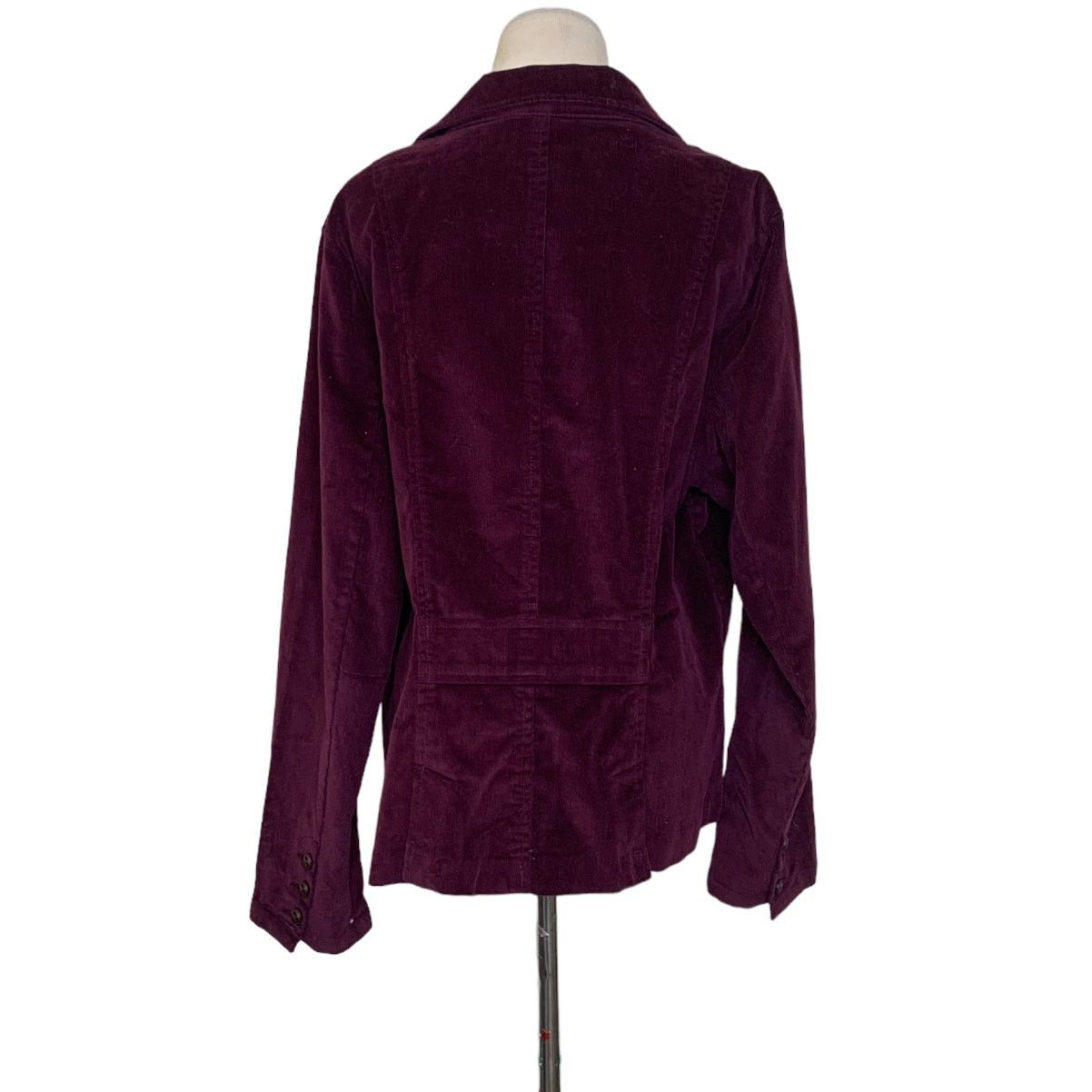 St. Johns Bay St. John's Bay stretch purple corduroy casual blazer size XL Size XL / US 12-14 / IT 48-50 - 2 Thumbnail