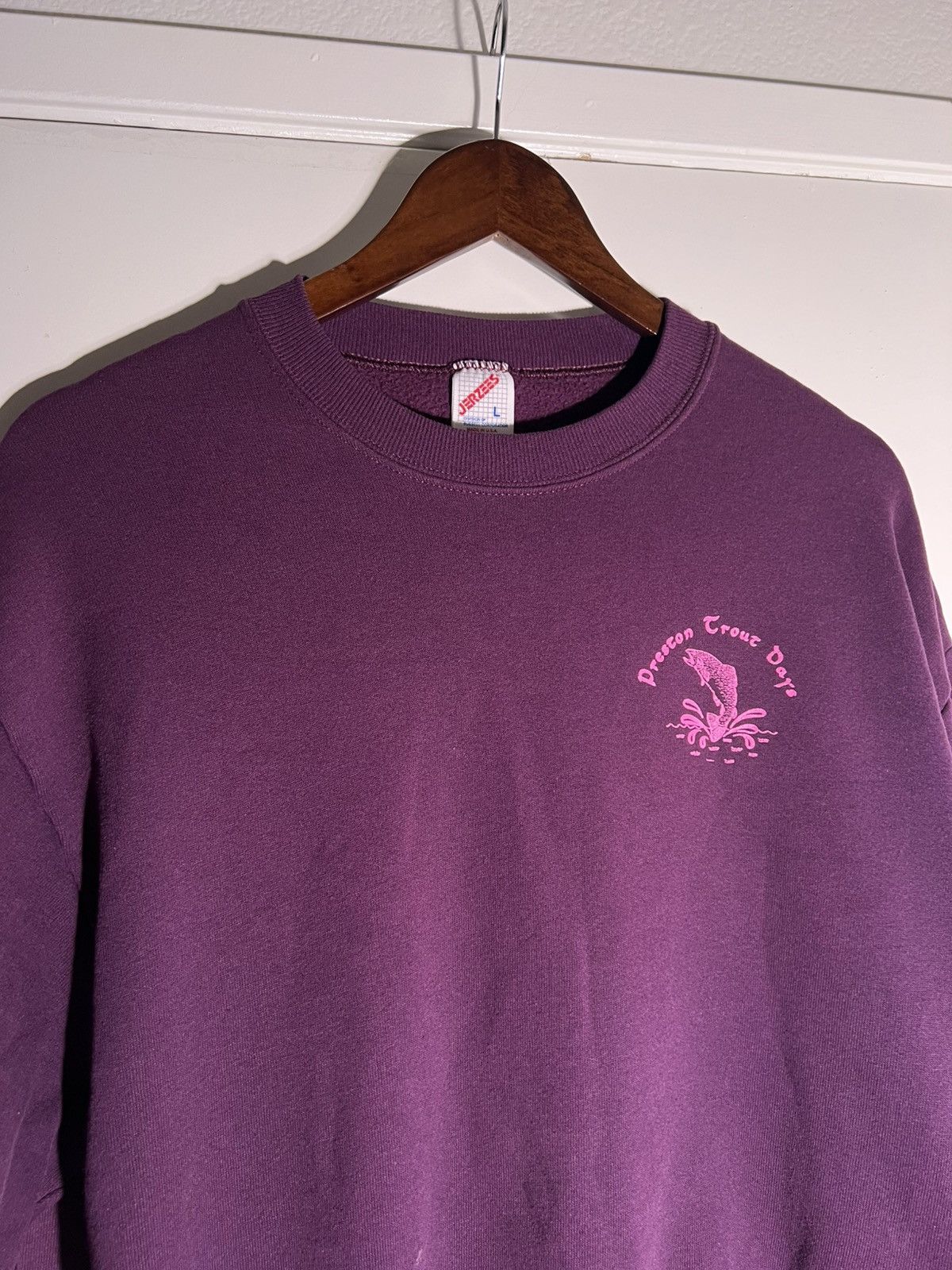 Vintage 90's VTG Vintage Preston Trout Days Retro Fishing Sweater Size US L / EU 52-54 / 3 - 3 Thumbnail