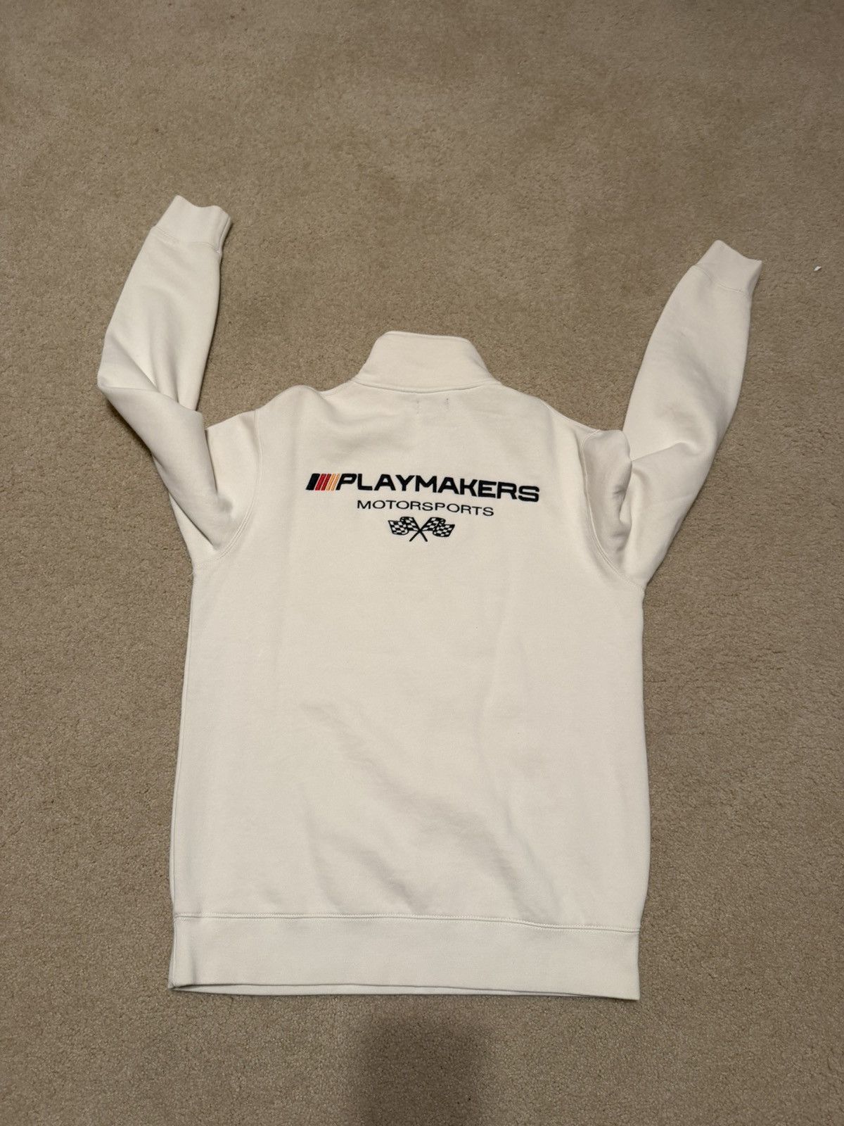Other Playmakers Official Cream quarter zip up Sweatshirt Size US M / EU 48-50 / 2 - 2 Thumbnail