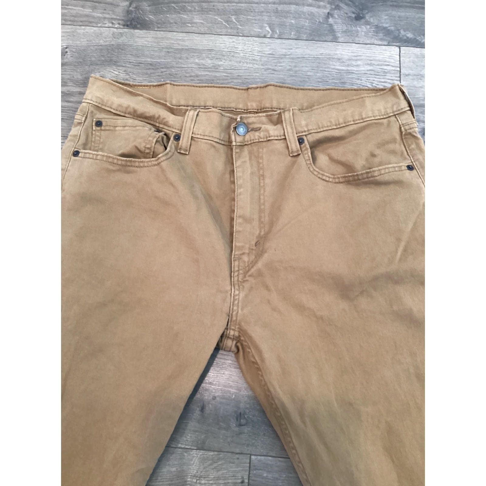 Levi's Levi's Jeans 502 Slim Straight Men Brown Khaki Denim 36 Regular Button Closure 5-Pocket Classic Comfort Fit Mens Size US 36 / EU 52 - 2 Thumbnail