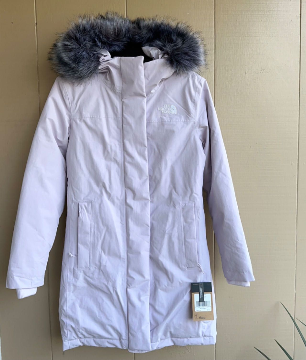 image of The North Face Women's Arctic Parka Color Lavender Fog in White (Size Small)