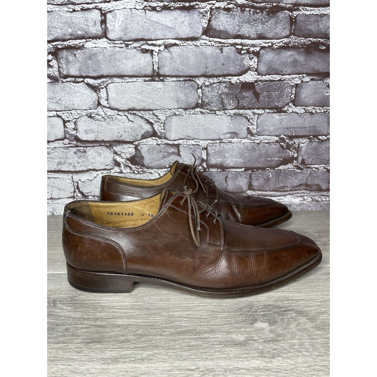 Santoni Santoni Brown Leather Apron Toe Loafers Oxfords Dress Shoes Size US 10 / EU 43 - 3 Thumbnail