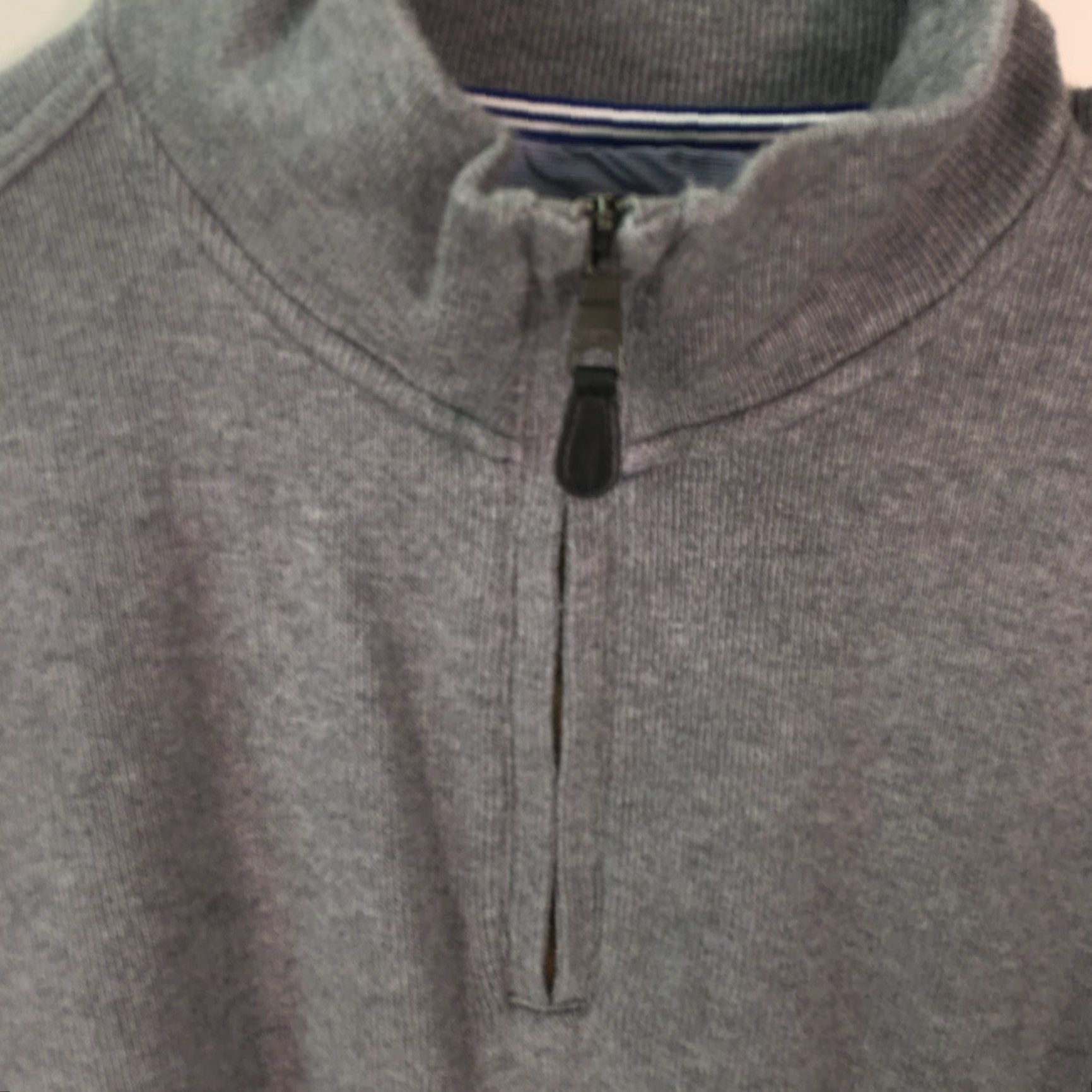 Banana Republic Banana Republic Mens Mock Neck Elbow Patches Gray Pullover Sweater Large Size US L / EU 52-54 / 3 - 3 Thumbnail