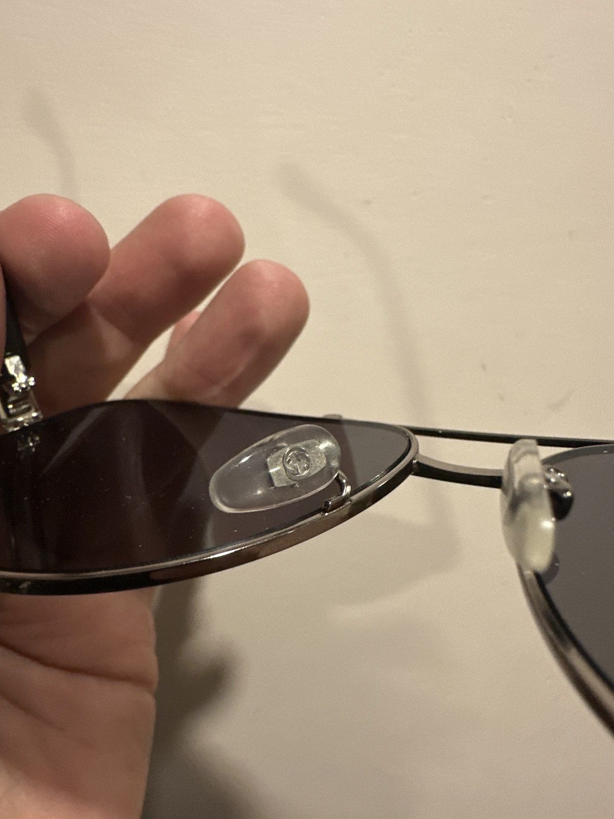 Gucci Gucci Aviator Sunglasses – Silver Frame / Grey Lenses Size ONE SIZE - 12 Thumbnail