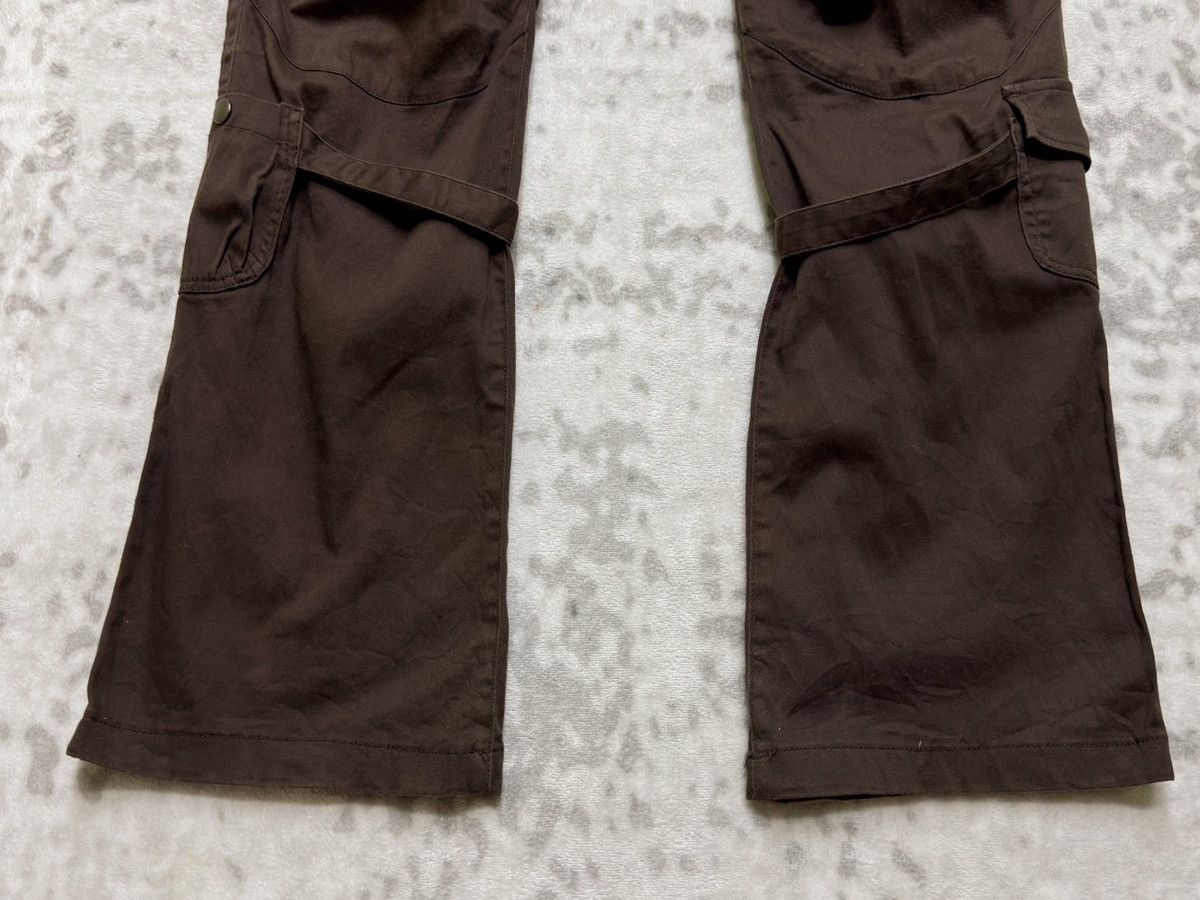 Japanese Brand Vintage Semantic Design Bondage Cargo Pants Brown Flared Y2K Size US 30 / EU 46 - 7 Thumbnail