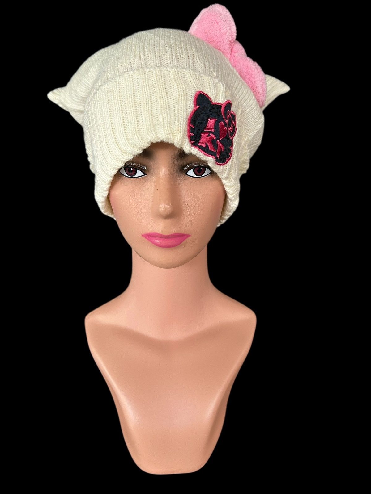 Japanese Brand × Kapital × Vintage I 🩷 HELLO KITTY BUNNY HORN DEVIL BEANIE HATS Size ONE SIZE - 6 Thumbnail