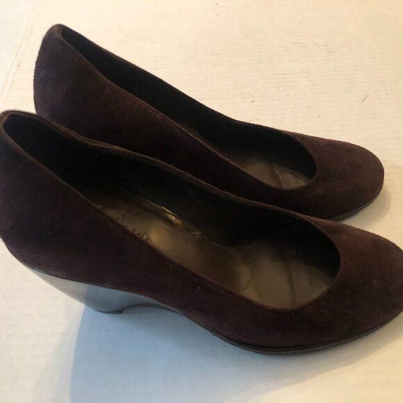 Cole Haan Cole haan women's brown leather suede wedges size: 7 1/2B Size US 7.5 / IT 37.5 - 2 Thumbnail