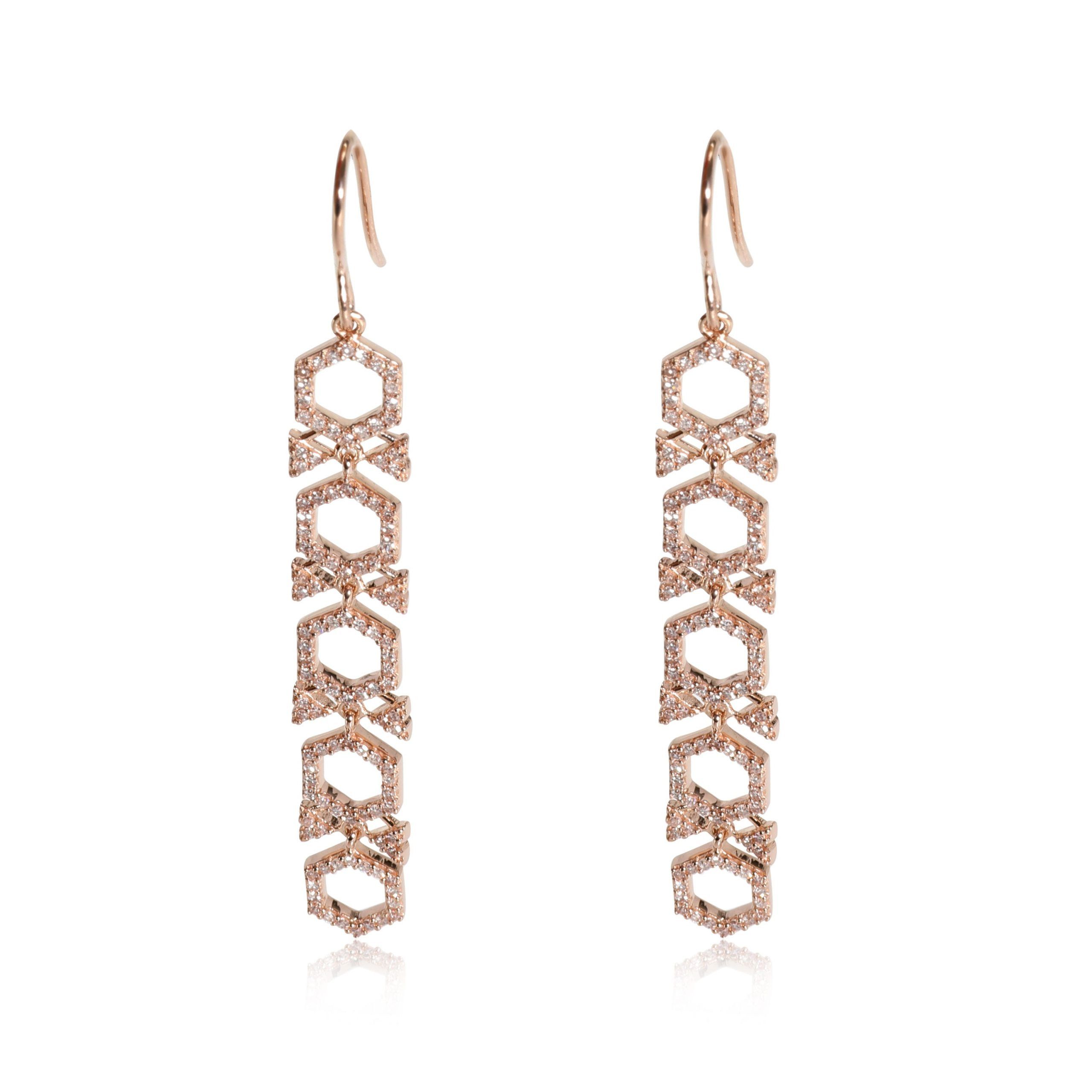 Other Astley Clarke Varro Honeycomb Diamond Earring in 14K Rose Gold 1 CTW Size ONE SIZE - 1 Thumbnail