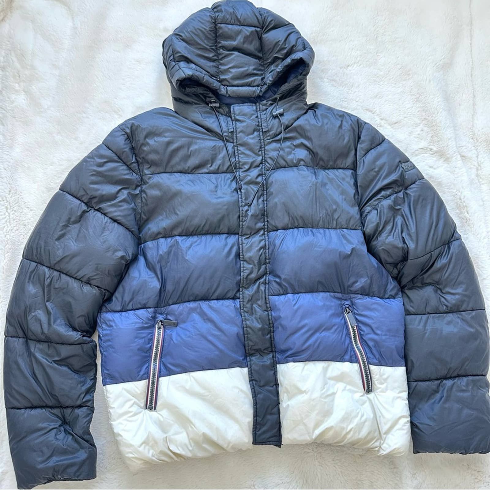 image of Armani Jeans Men’S Puffer Jacket Size 58 Or XL in Blue, Men's