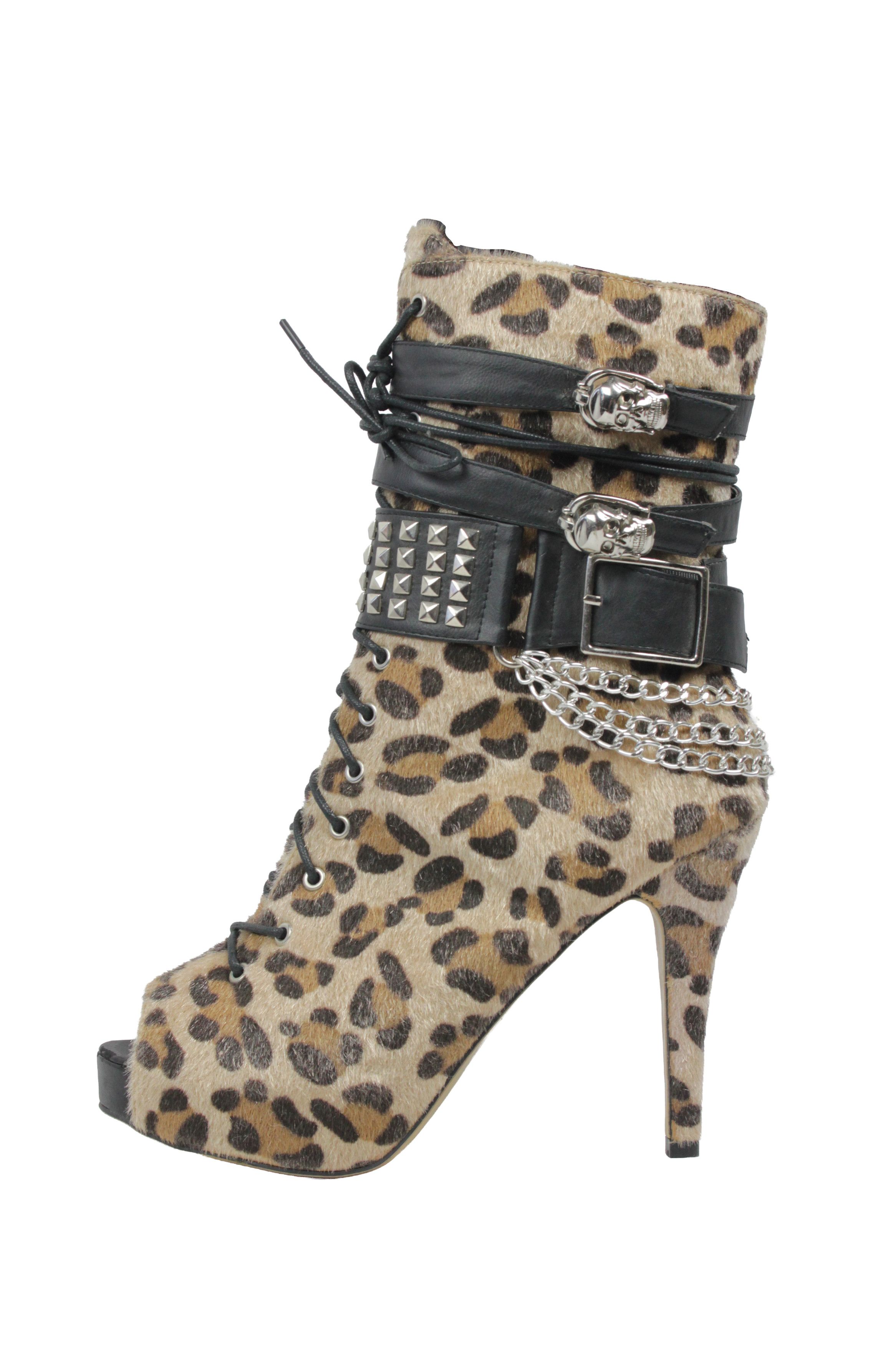 Japanese Brand Abbey Dawn by Avril Lavigne 2011 Y2K Leopard Heels Size US 11 / IT 41 - 1 Thumbnail