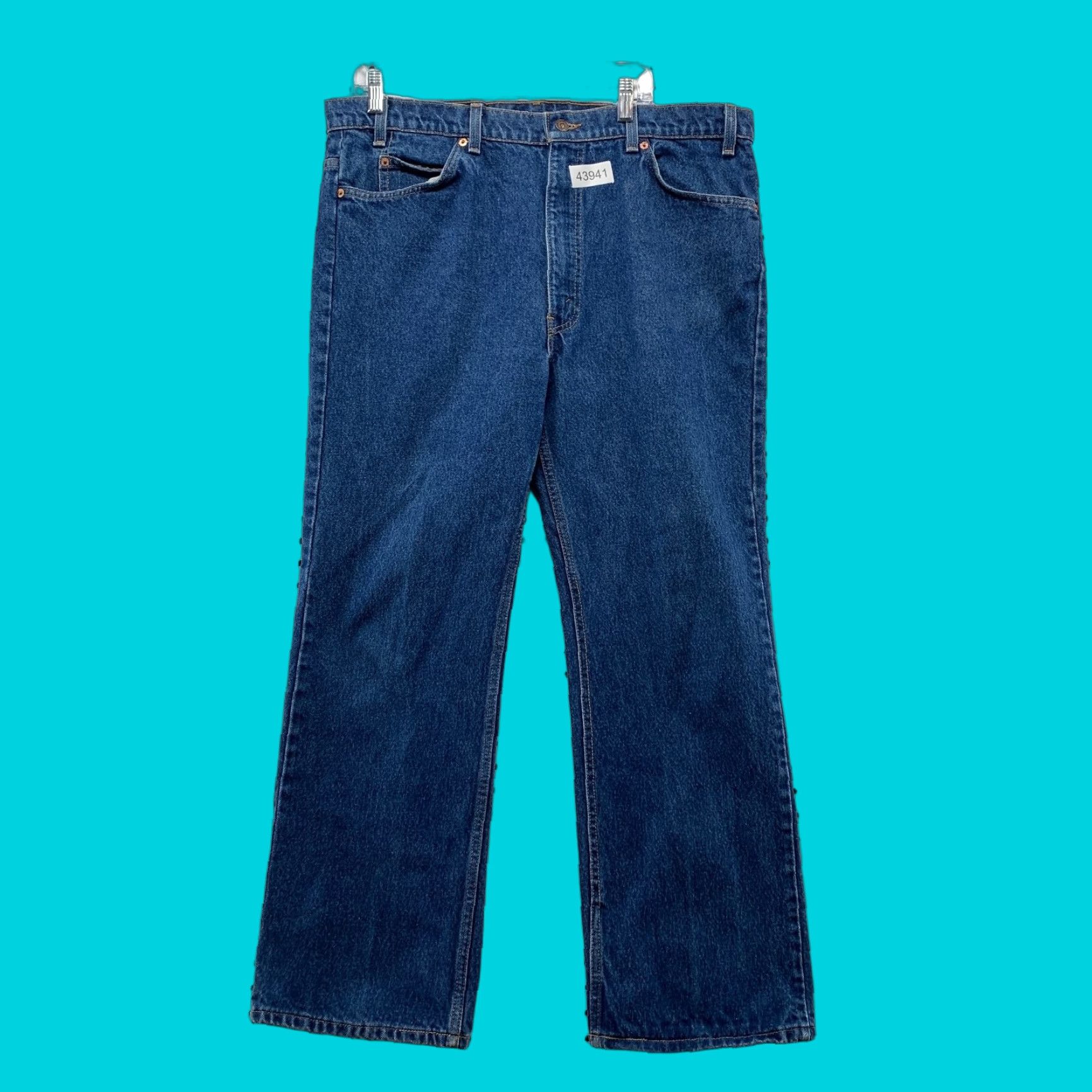 Levi's VINTAGE Levi's 517 Jeans Denim Boots Cut 90s Dark Wash Men 40x30 Regular Orange Tab USA Mens Size 40 Regular Blue Size US 40 / EU 56 - 1 Thumbnail