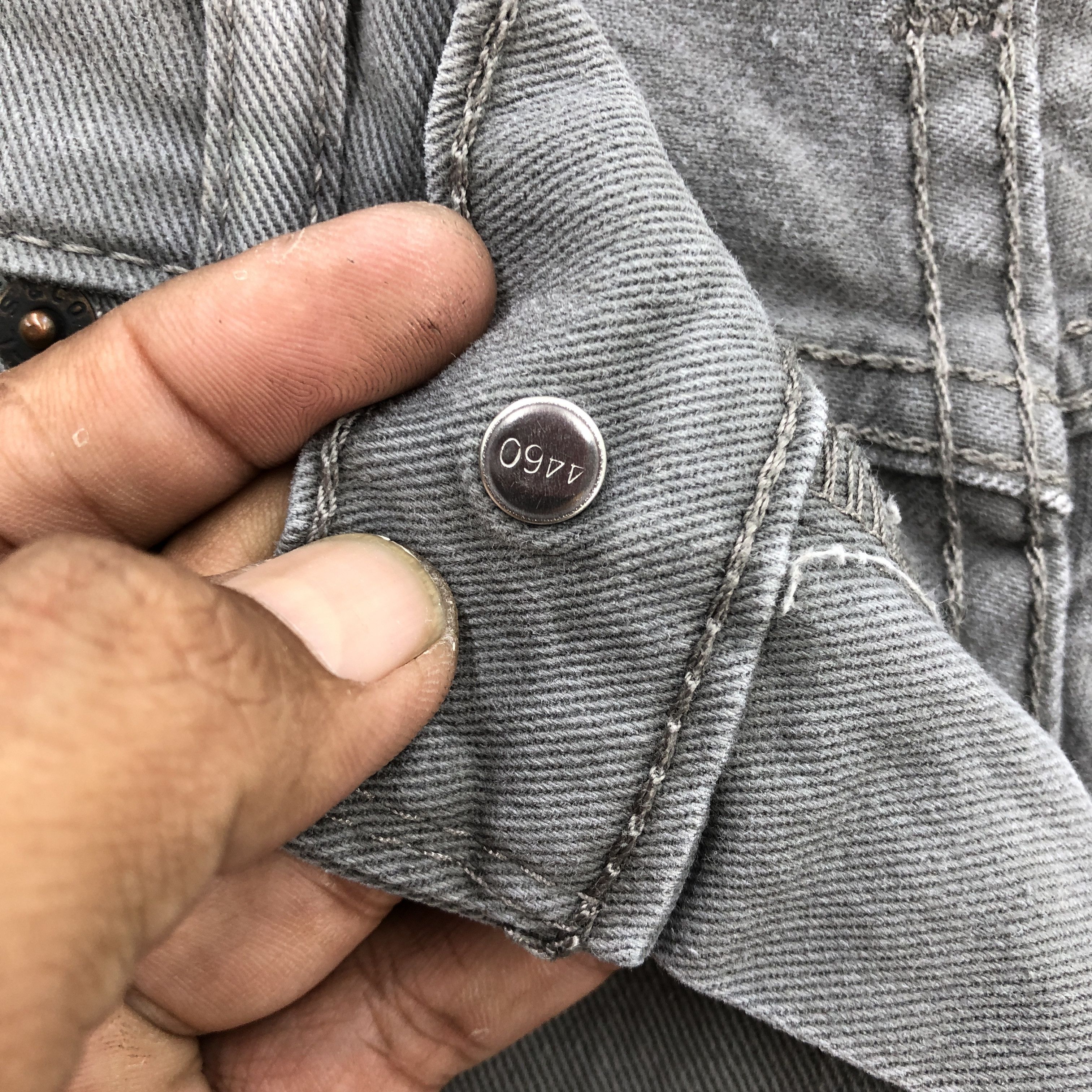 Levi's Vintage Levis Dirty Jeans Levi's Ash Gray Black Denim Pants Size US 34 / EU 50 - 7 Thumbnail