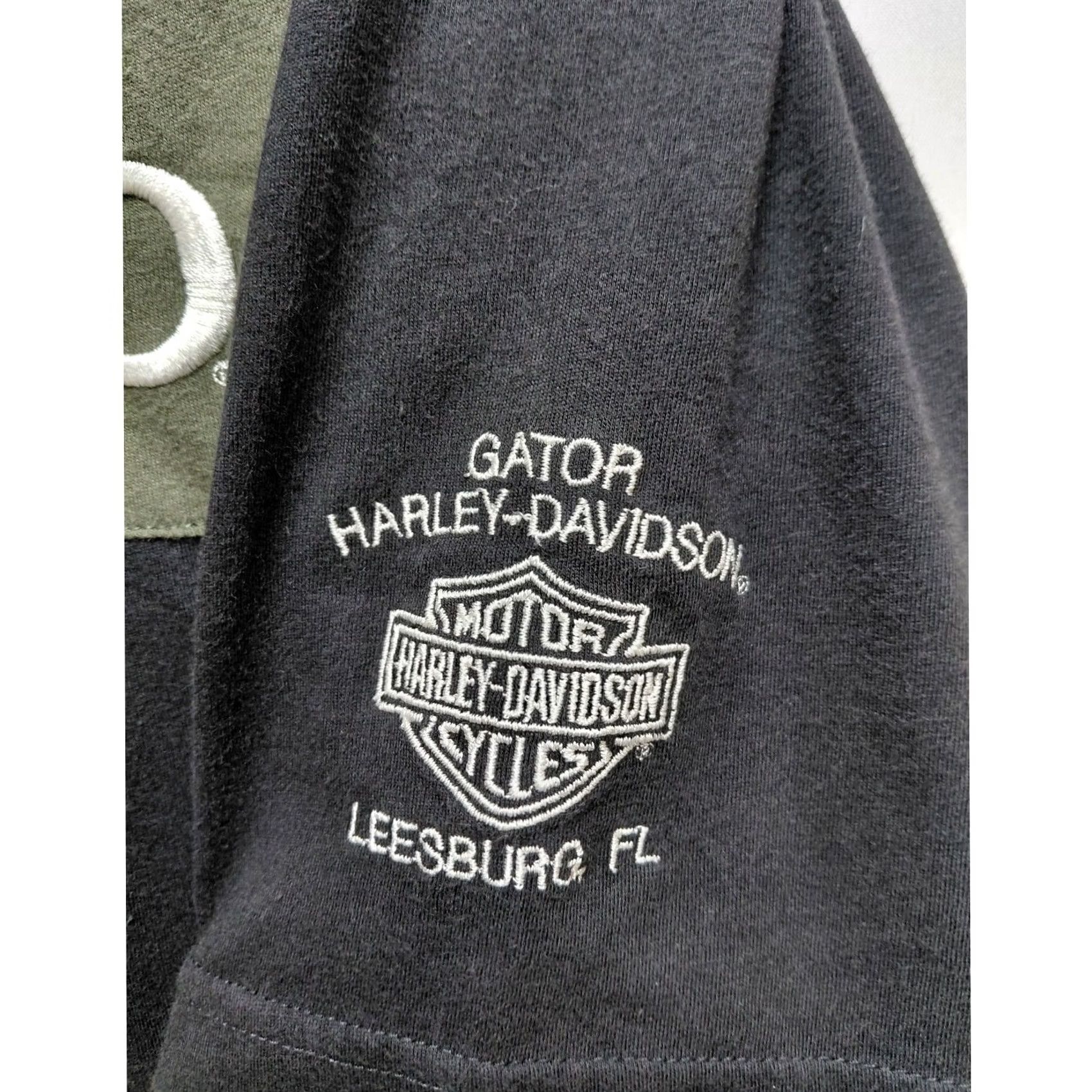 Harley Davidson Harley-Davidson Polo Shirt Black Green Solid Knit Short Sleeve Men XL Size US XL / EU 56 / 4 - 2 Thumbnail