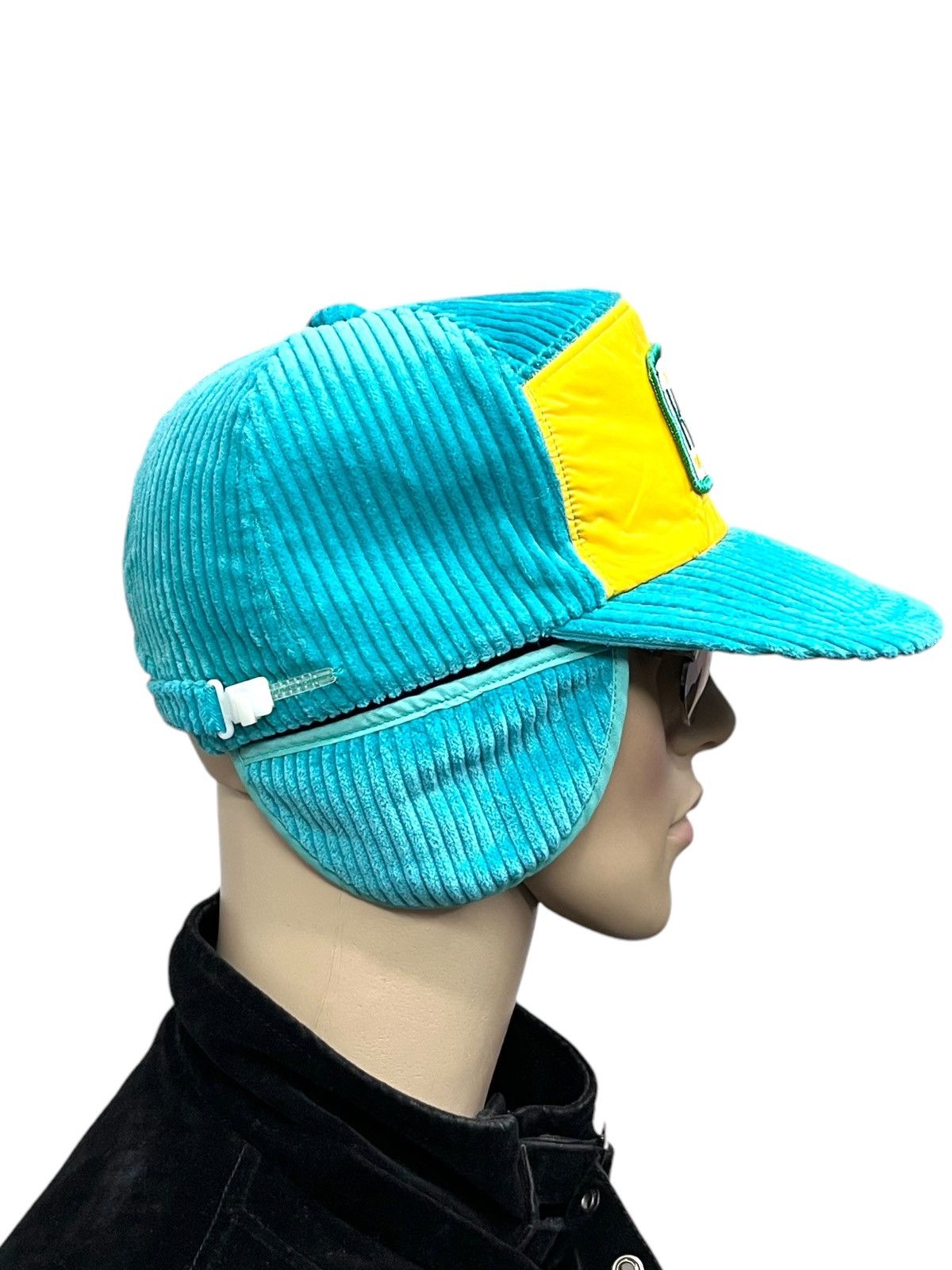 Vintage FYE⛷️Vintage 90’s KIKI SKI TEAM 7Panel Ear Flap Corduroy Hat Size ONE SIZE - 5 Thumbnail