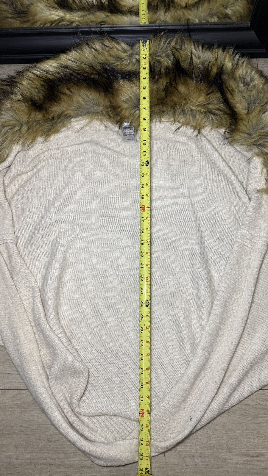 Bebe Y2K 2000s Bebe Fur Coat Knitted Sweater Size L / US 10 / IT 46 - 7 Thumbnail