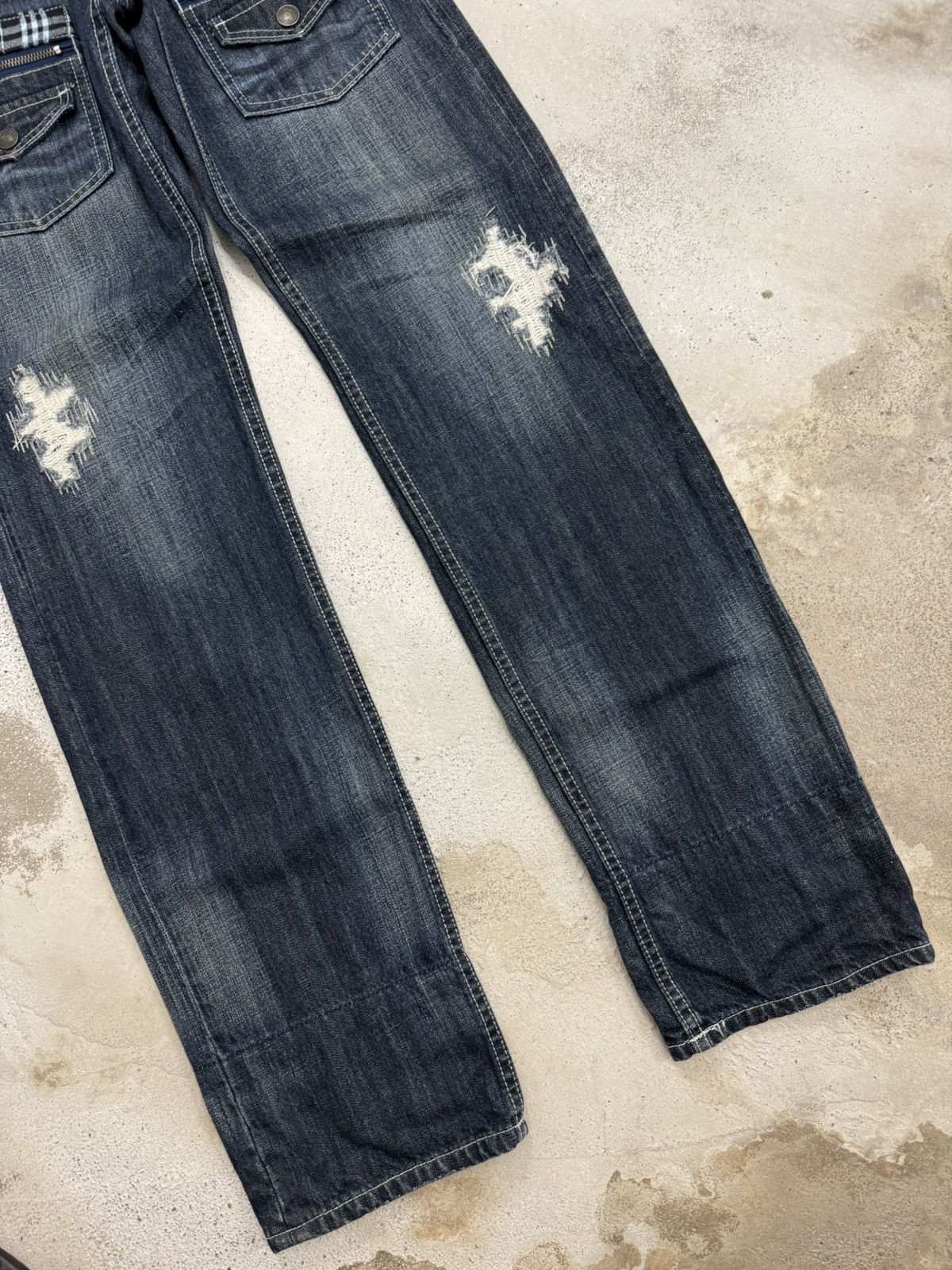Japanese Brand Sirmione Heavy Stitch Distressed Multipocket Japan Denim Size US 28 / EU 44 - 4 Thumbnail