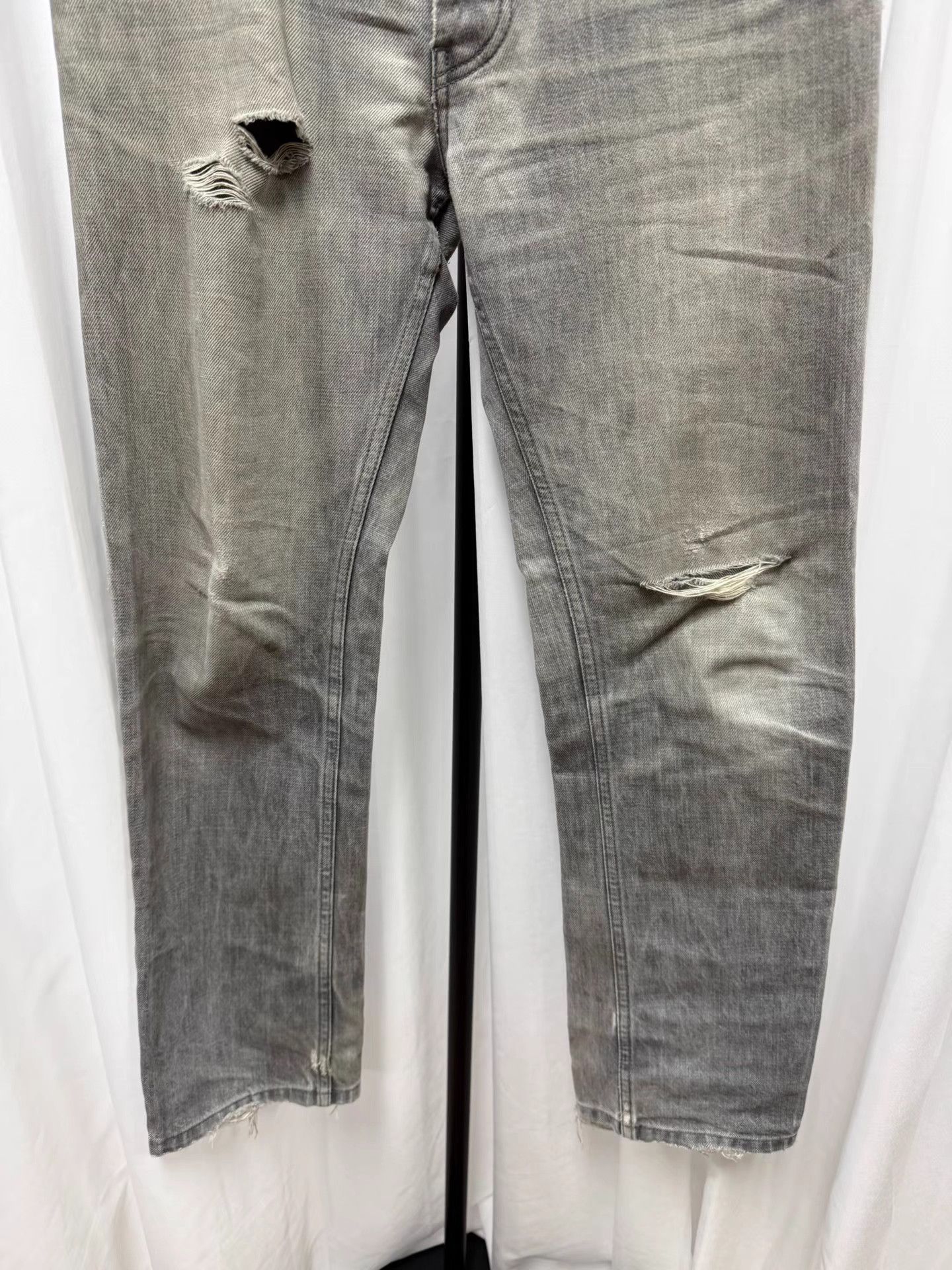 Helmut Lang Helmut Lang Distressed Washed Denim Jeans K20 Size US 32 / EU 48 - 3 Thumbnail