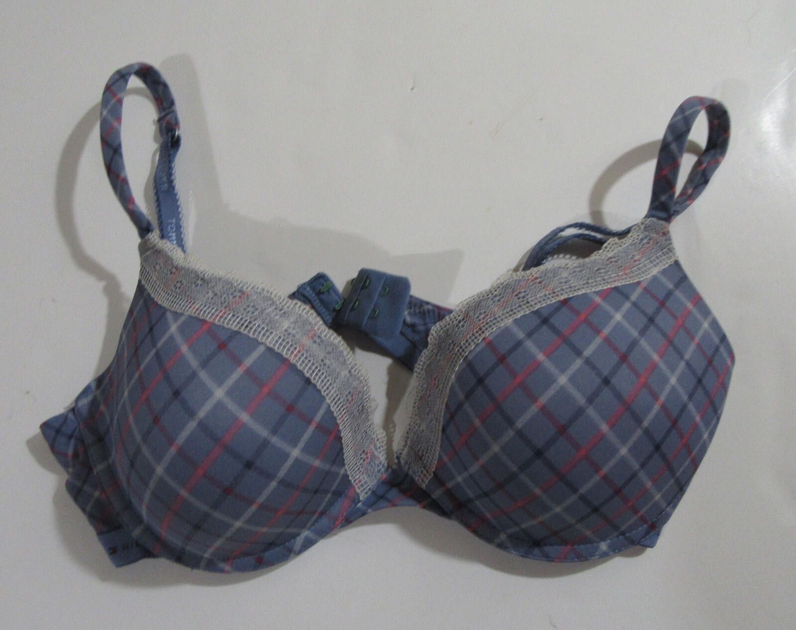 Tommy Hilfiger Tommy Hilfiger Microfiber Underwire Push Up Bra Plaid 34D Size ONE SIZE - 1 Thumbnail